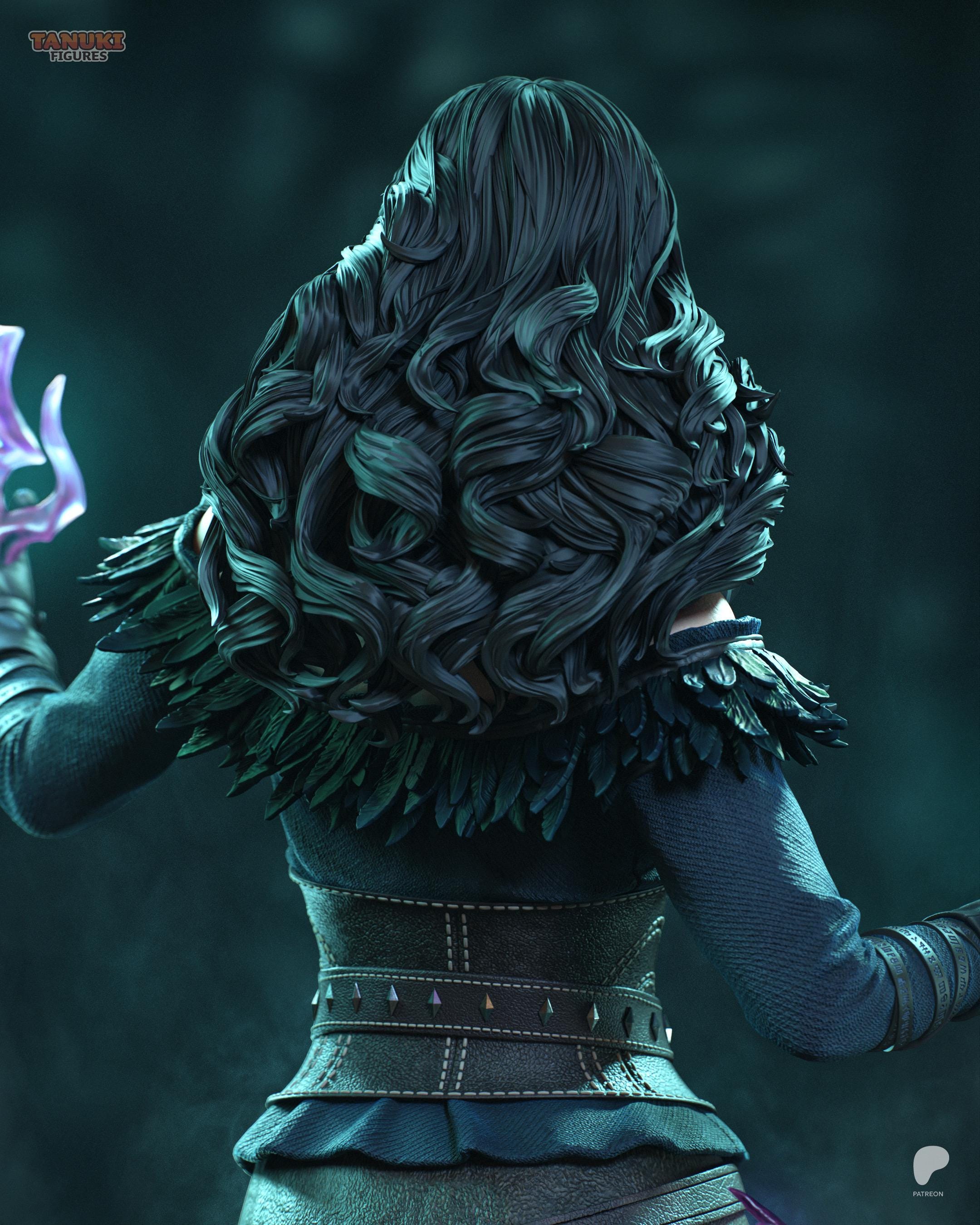 Mistress Of Chaos - Arcane Sorcerer Dark Fantasy Yennefer Of Vengerberg Resin Figure 16K