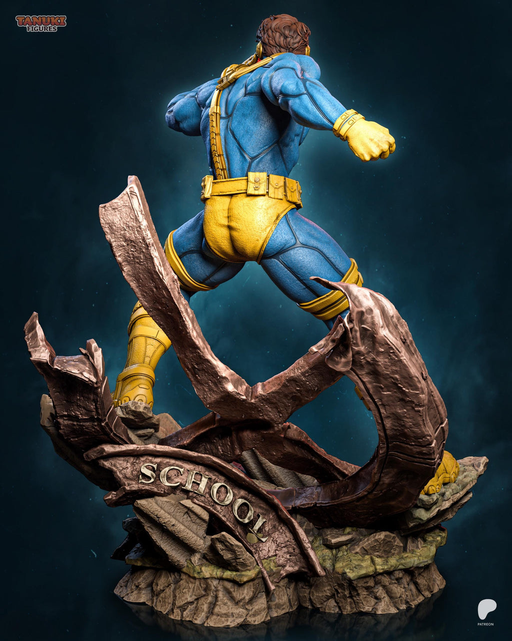 Optic Fury - Comic Mutant Leader Cyclops X-Men Resin Figure 16K