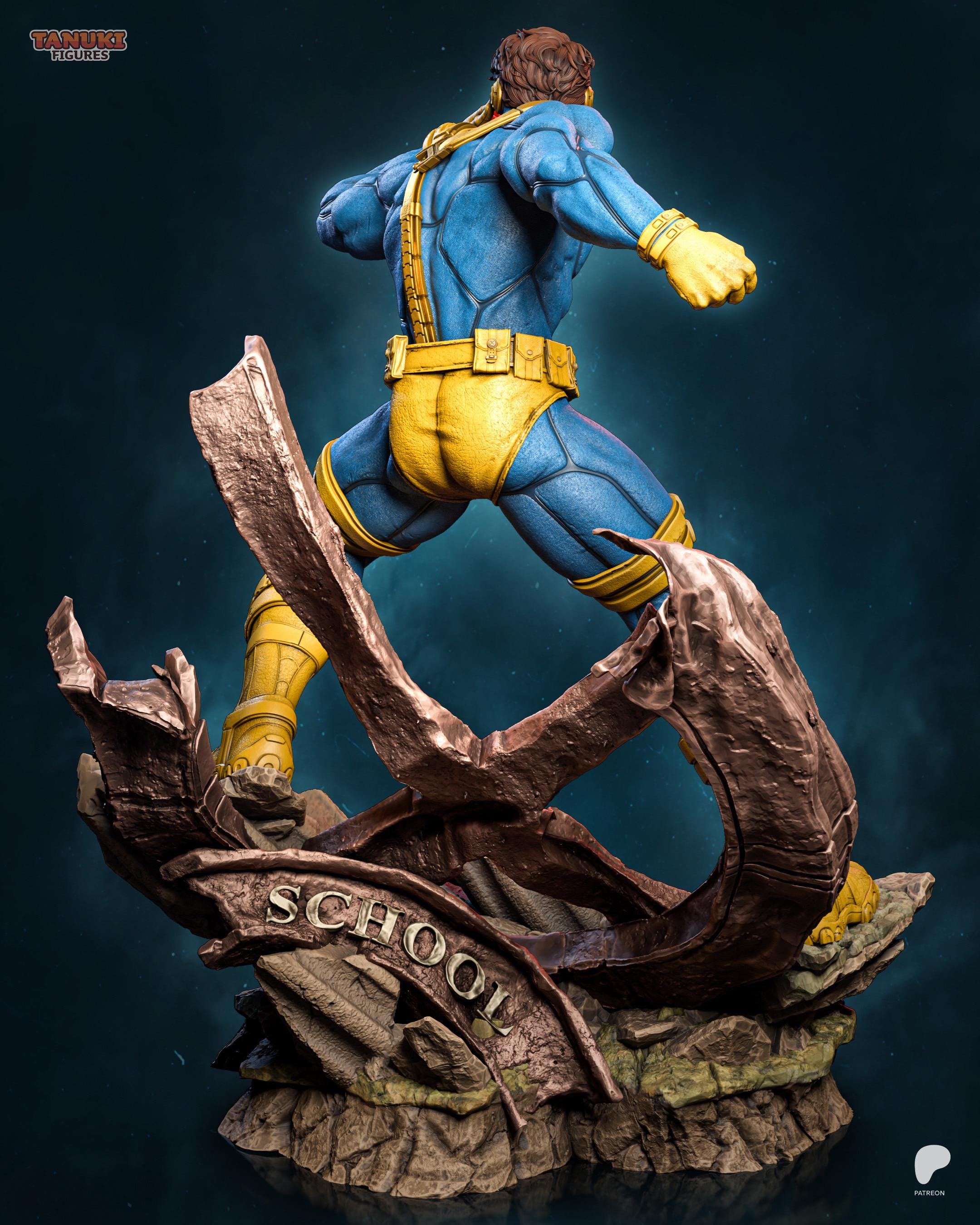 Optic Fury - Comic Mutant Leader Cyclops X-Men Resin Figure 16K