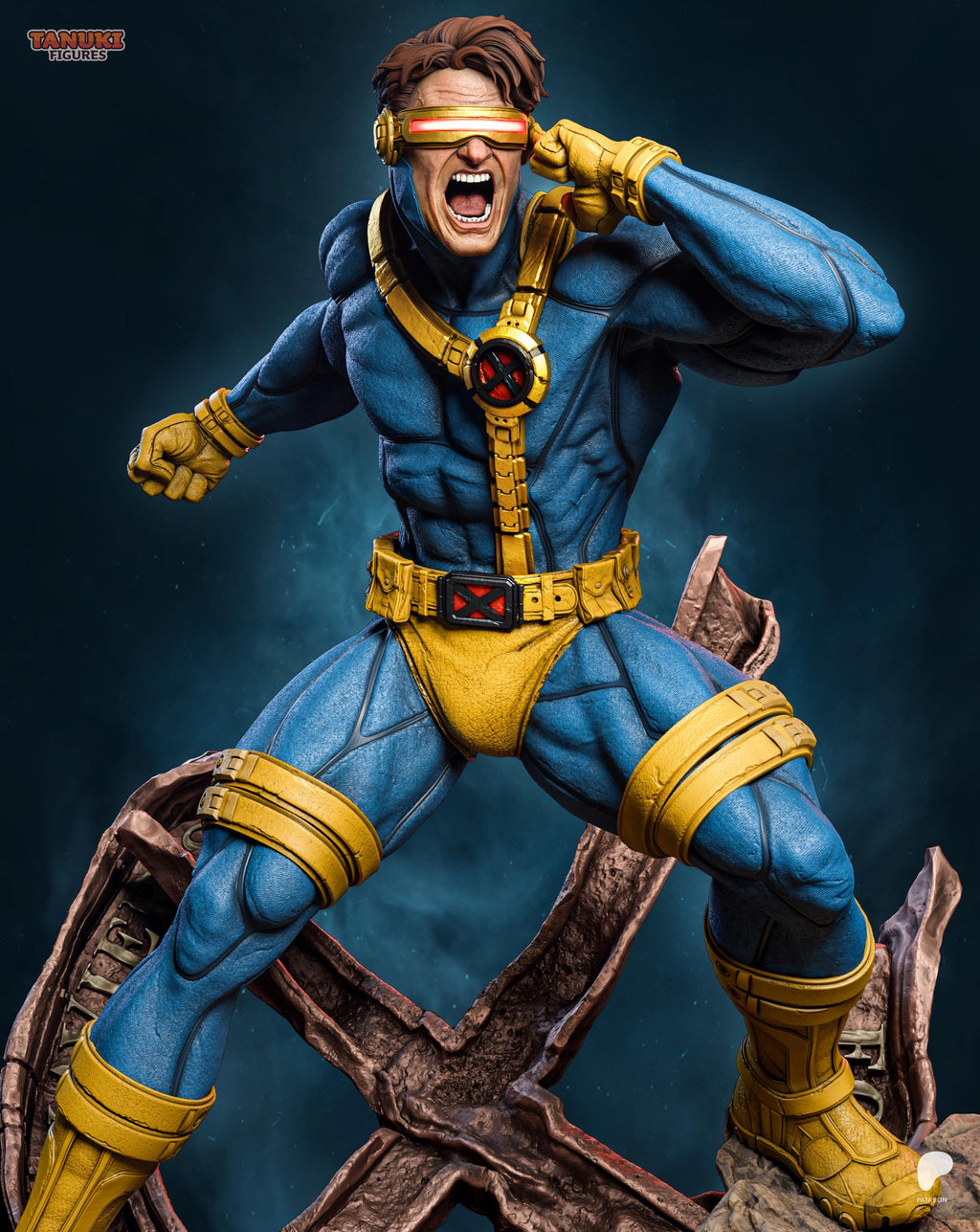 Optic Fury - Comic Mutant Leader Cyclops X-Men Resin Figure 16K