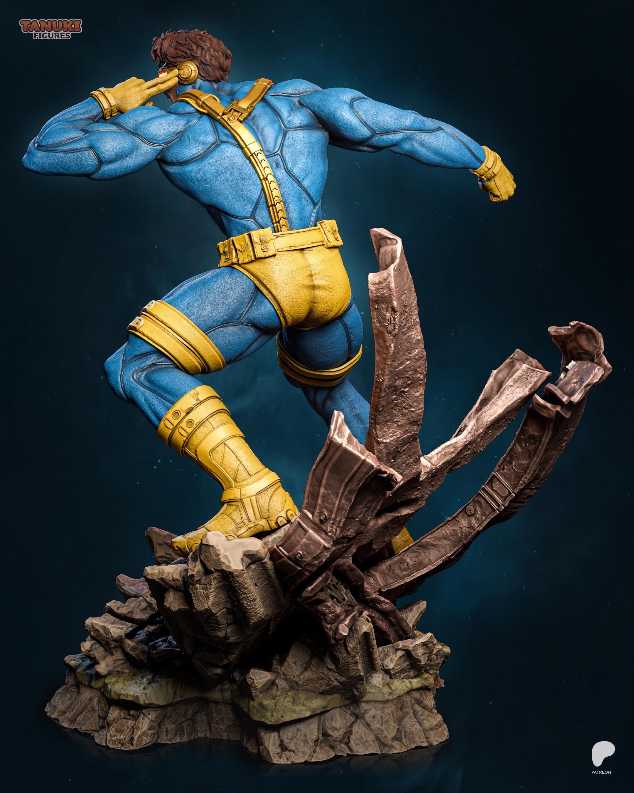 Optic Fury - Comic Mutant Leader Cyclops X-Men Resin Figure 16K