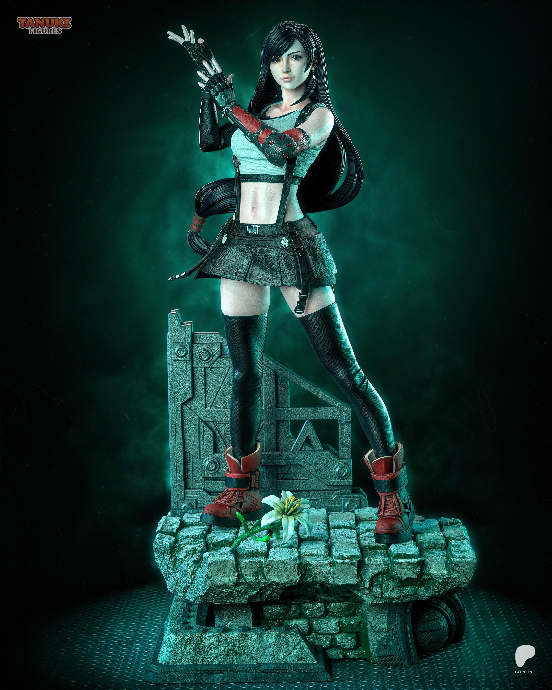 Heart Of Avalanche - Fantasy Elegant Martial Artist Tifa Lockhart Resin Figure 16K