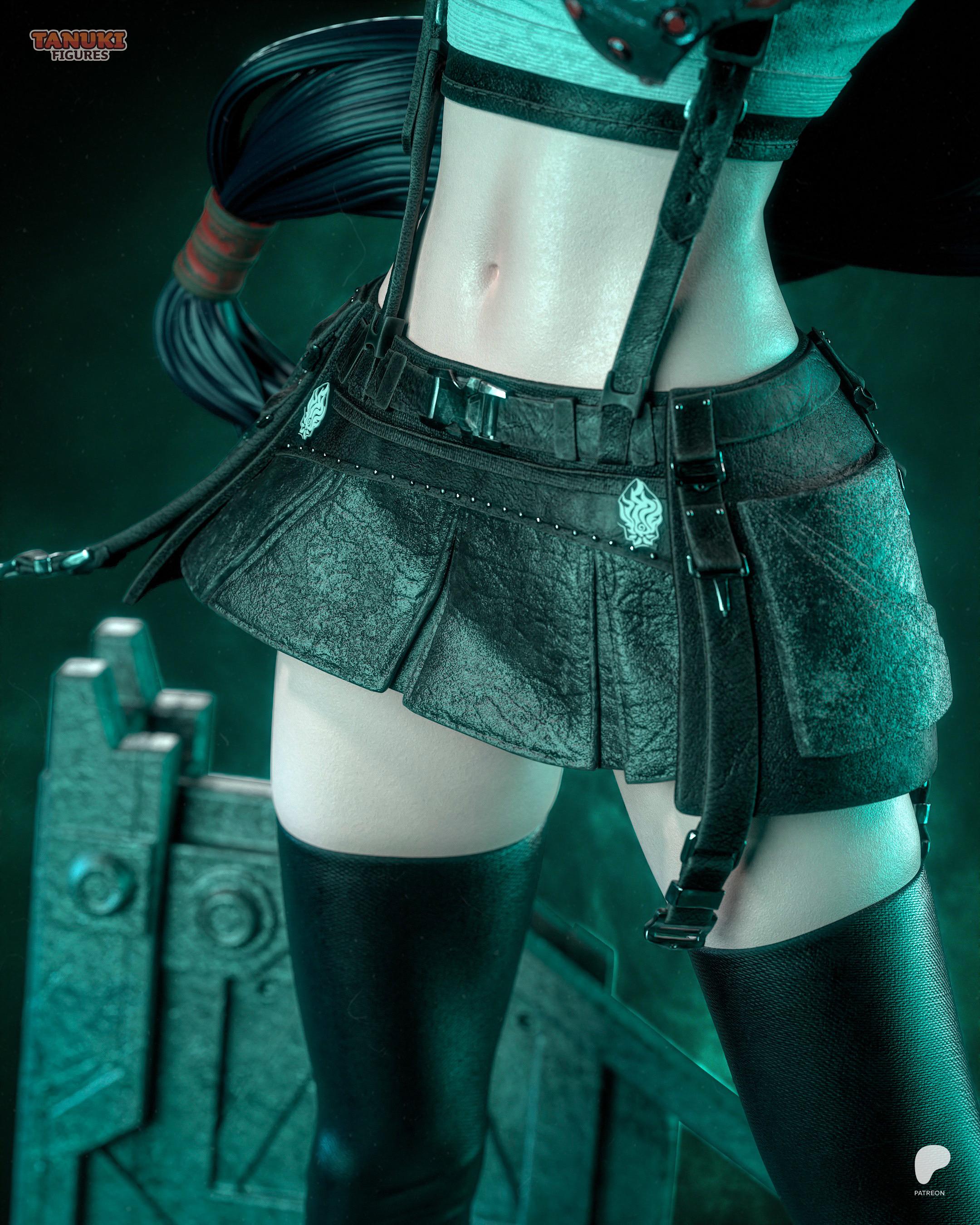 Heart Of Avalanche - Fantasy Elegant Martial Artist Tifa Lockhart Resin Figure 16K