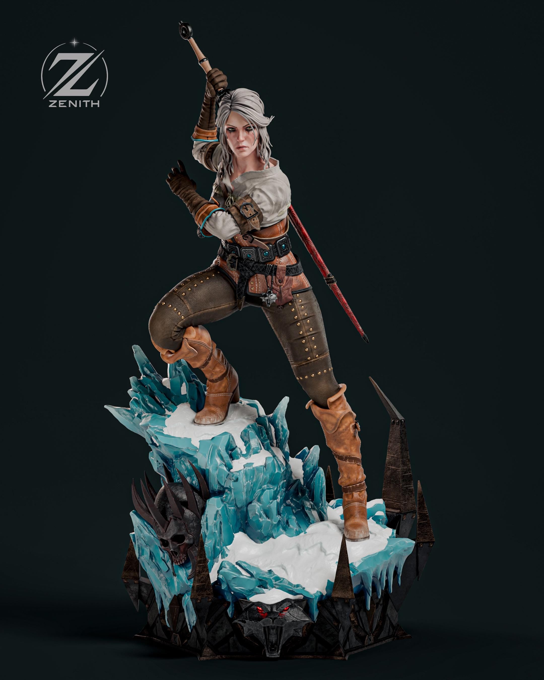 The Lion Cub - Monster Hunter Slayer Elder Blood Ciri Resin Figure 16K