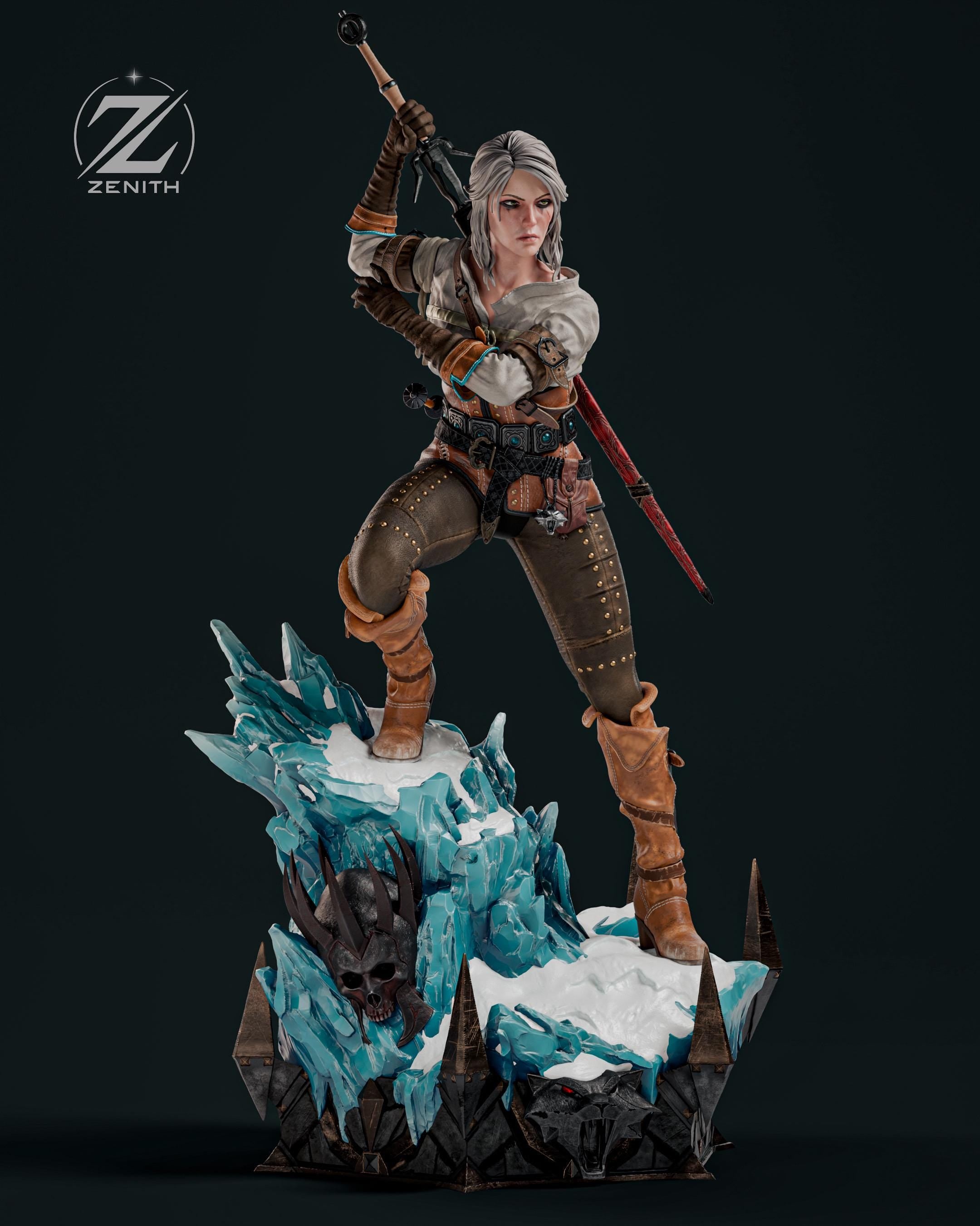 The Lion Cub - Monster Hunter Slayer Elder Blood Ciri Resin Figure 16K