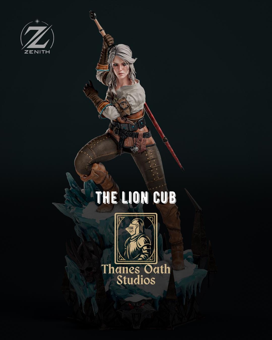 The Lion Cub - Monster Hunter Slayer Elder Blood Ciri Resin Figure 16K