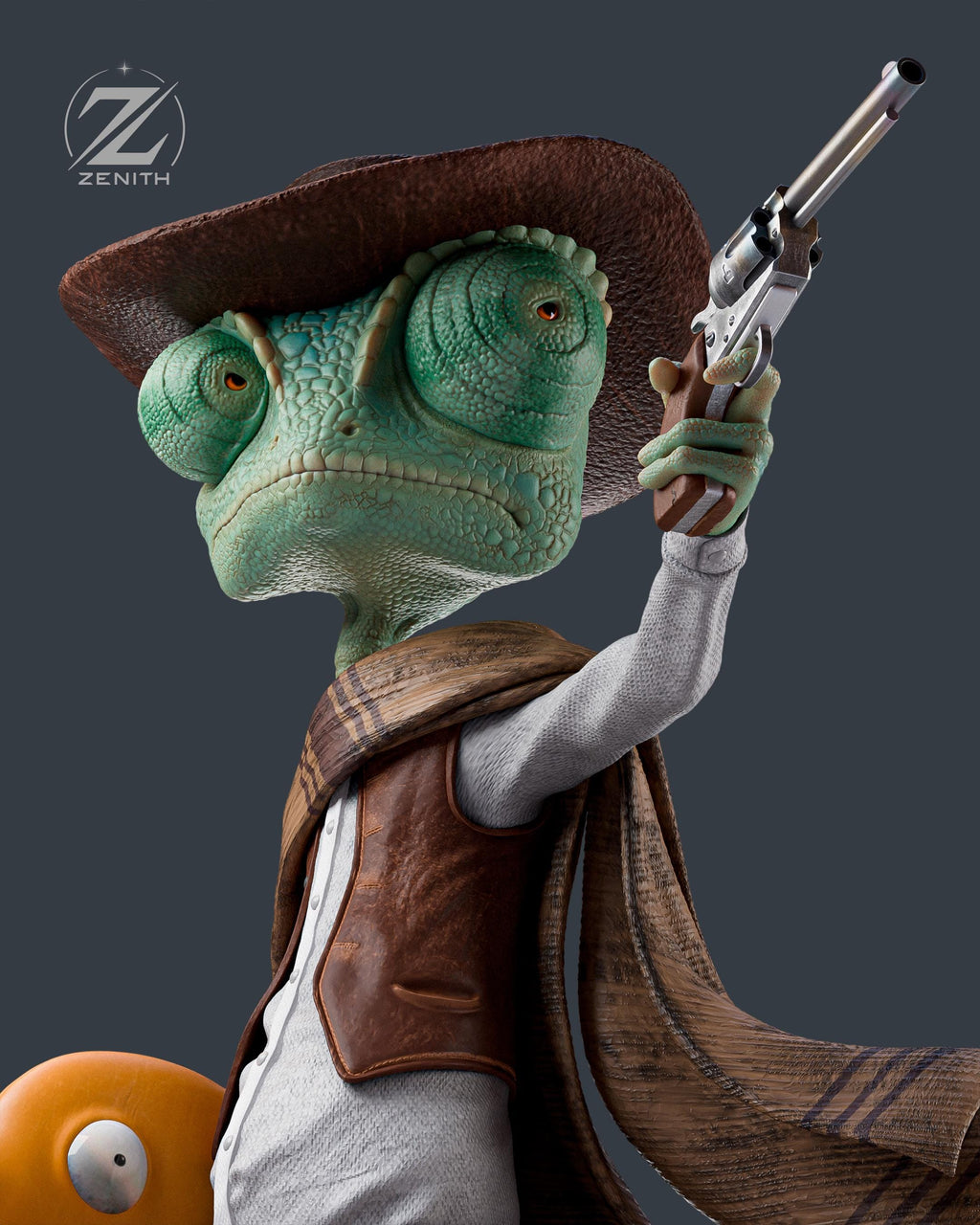 Chameleon Cowboy - Maximum Detailed 16K Resin Statue