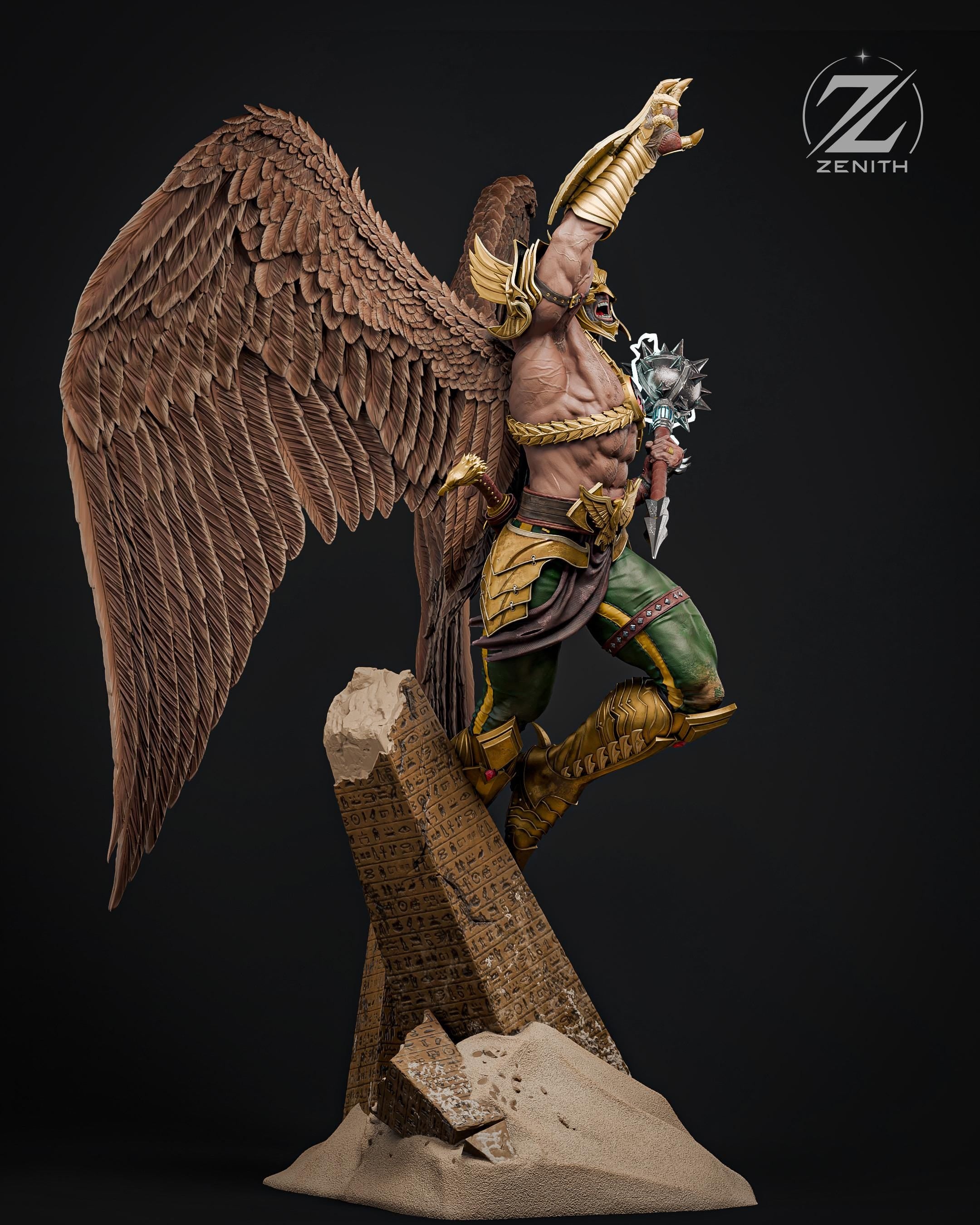 Eternal Winged Warrior - Comic Superhero Winged Fighter Hawkman Resin Figure 16K