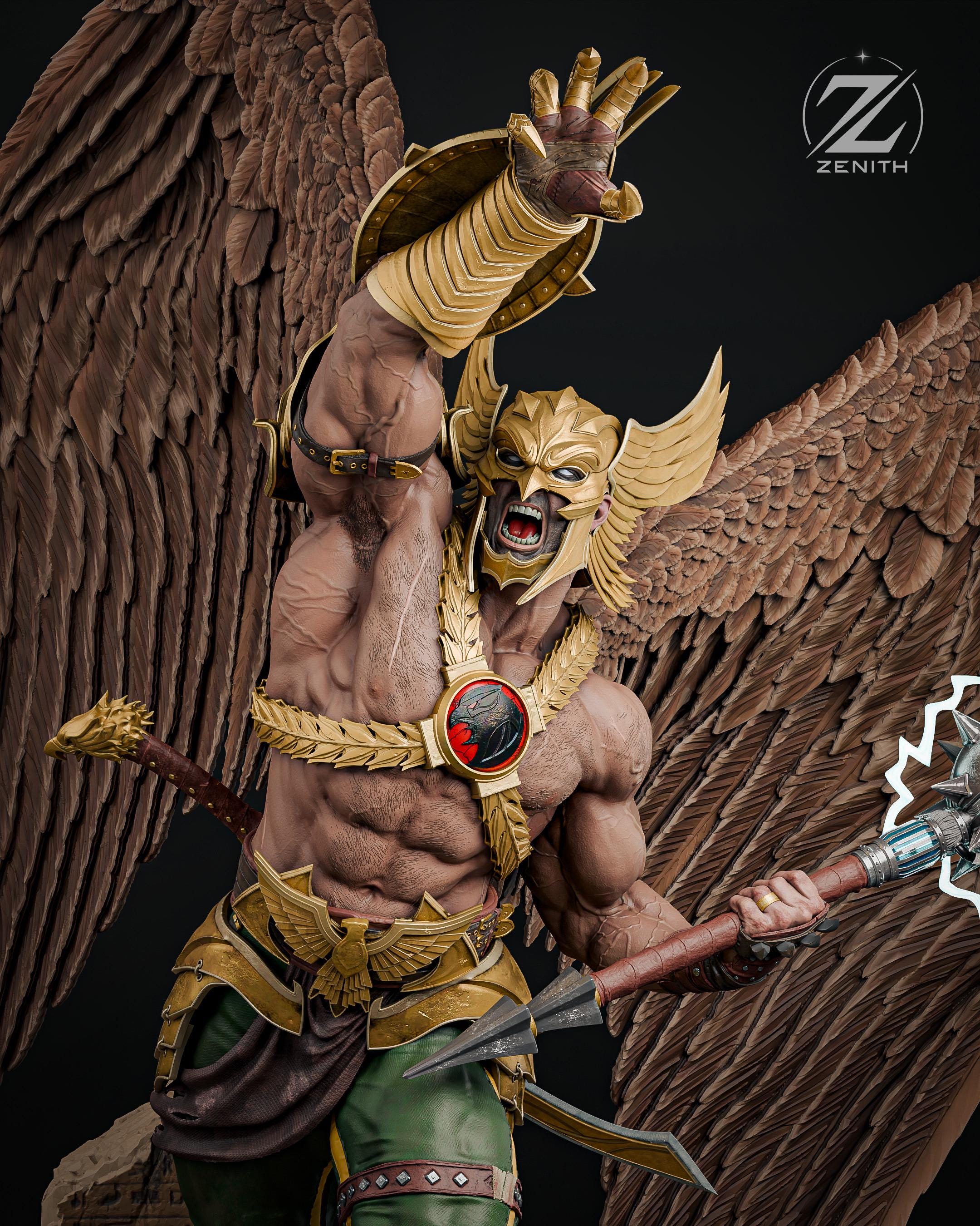 Eternal Winged Warrior - Comic Superhero Winged Fighter Hawkman Resin Figure 16K