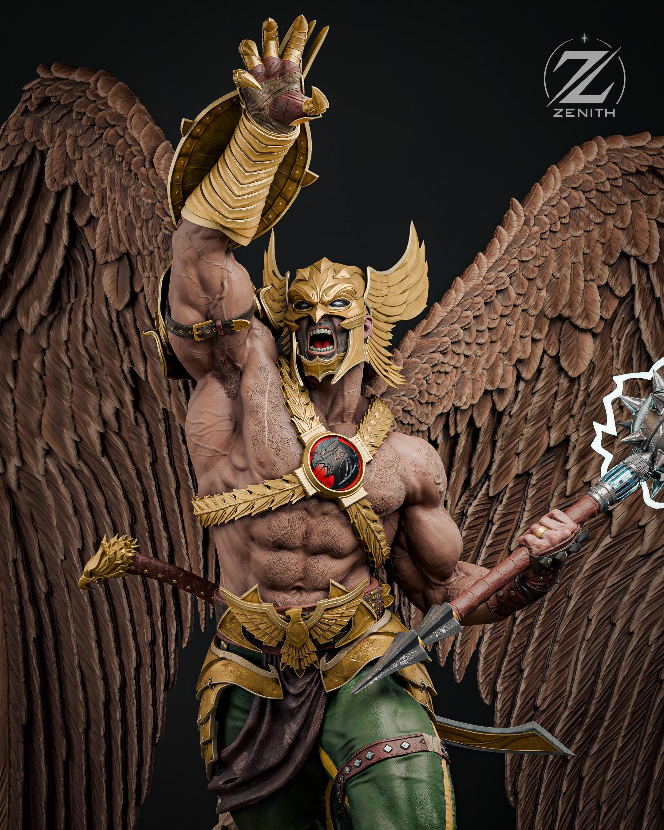 Eternal Winged Warrior - Comic Superhero Winged Fighter Hawkman Resin Figure 16K