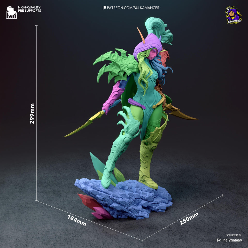 Scarlet Rogue - Blood Elf Warrior Fantasy Warcraft Valeera Resin Figure 16K