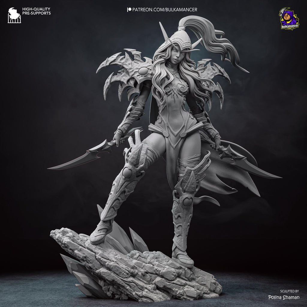 Scarlet Rogue - Blood Elf Warrior Fantasy Warcraft Valeera Resin Figure 16K