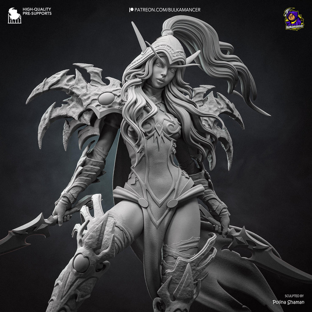 Scarlet Rogue - Blood Elf Warrior Fantasy Warcraft Valeera Resin Figure 16K