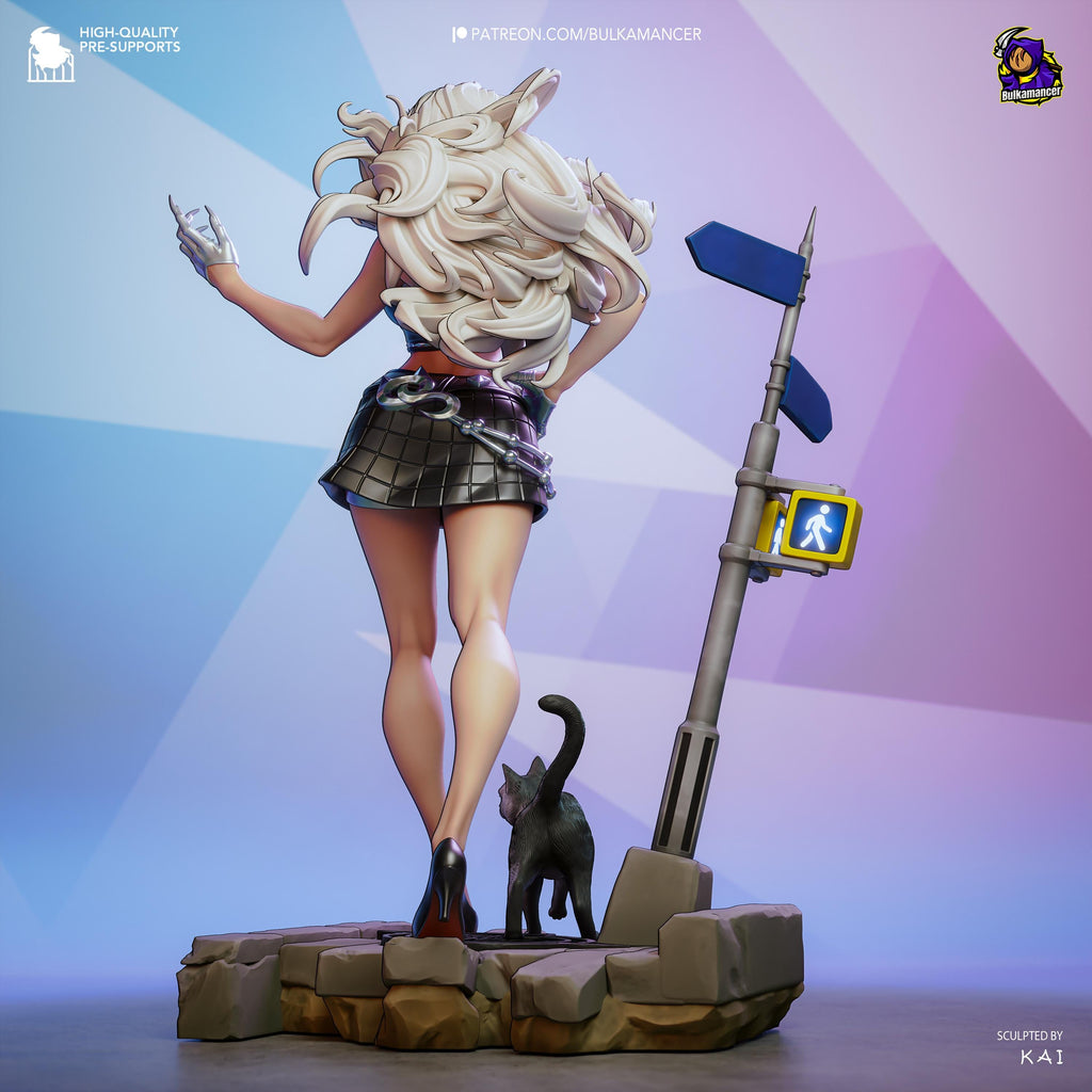 Fortune’s Thief - Comic Character Hero Thief Black Cat Resin Figure 16K