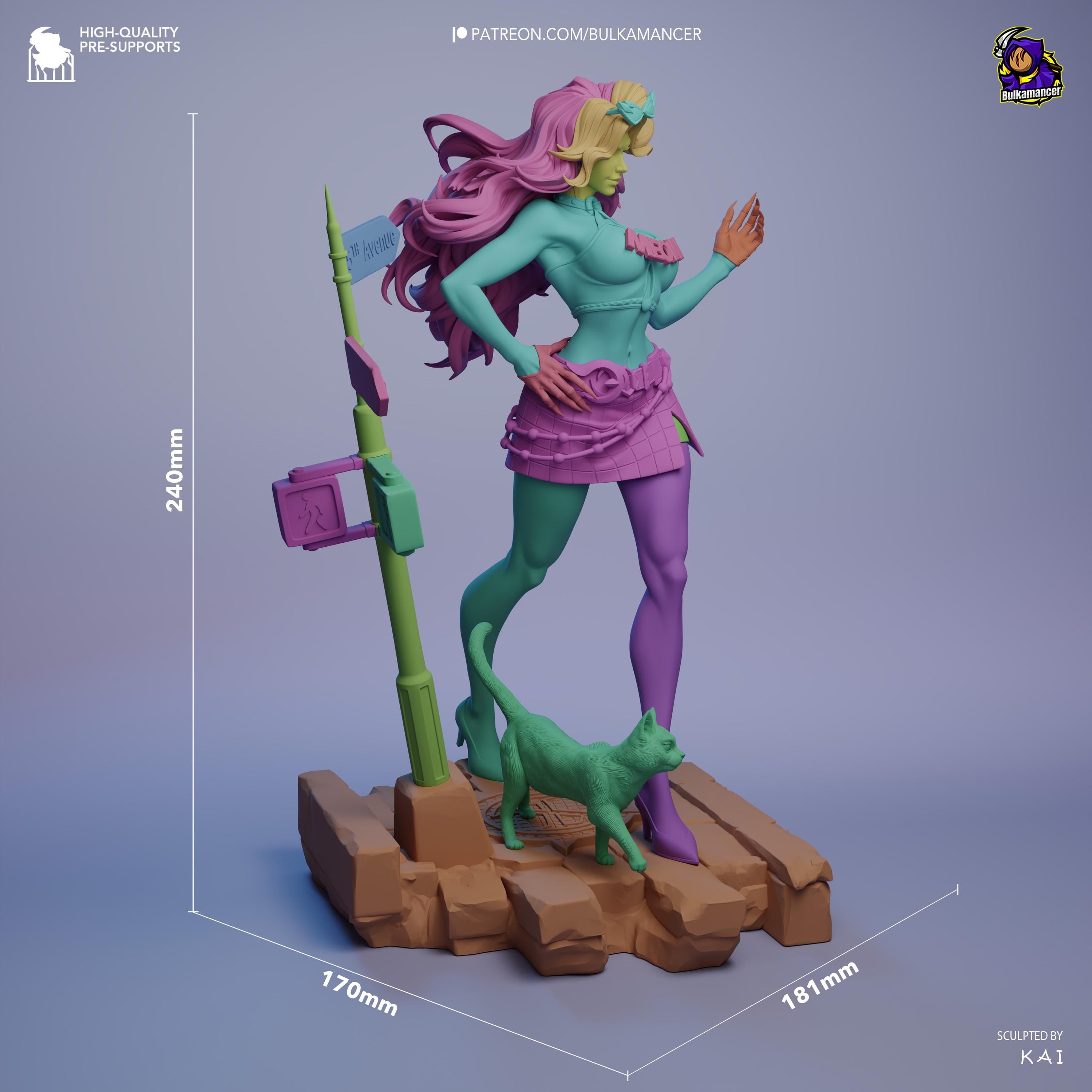 Fortune’s Thief - Comic Character Hero Thief Black Cat Resin Figure 16K