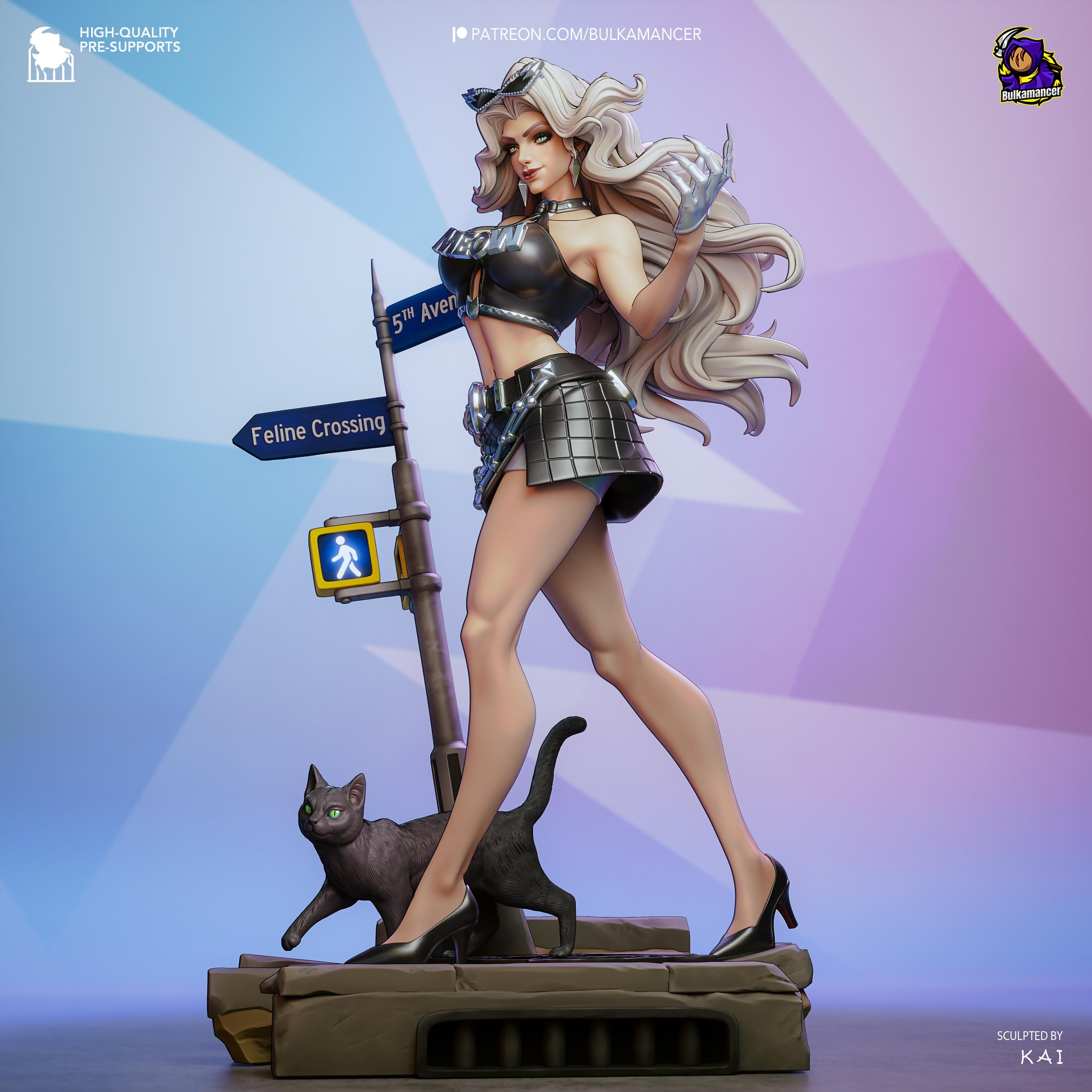 Fortune’s Thief - Comic Character Hero Thief Black Cat Resin Figure 16K