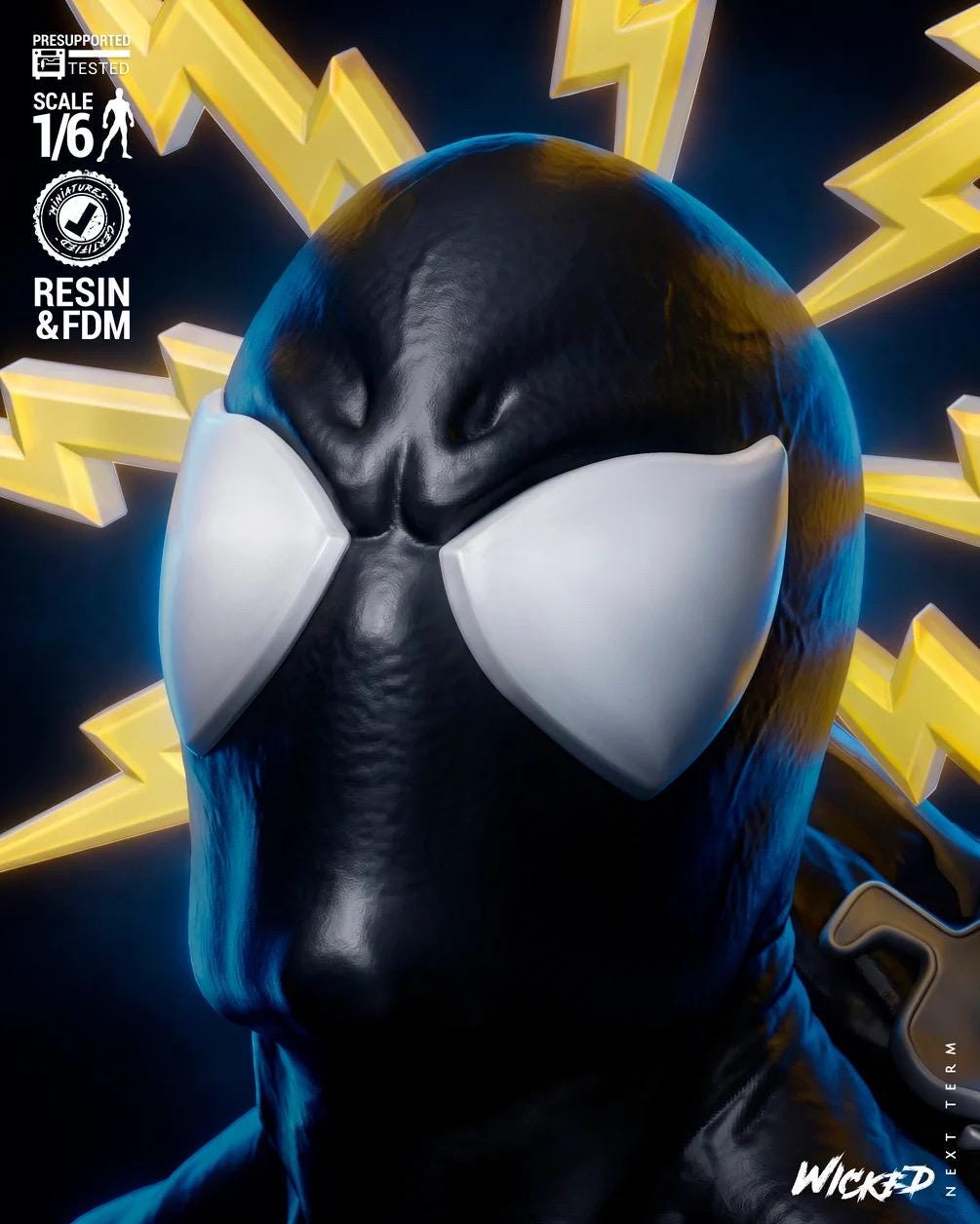 Buried Rescue - Comic Superhero Last Hunt Black Suit Spider-Man Resin Figure 16K
