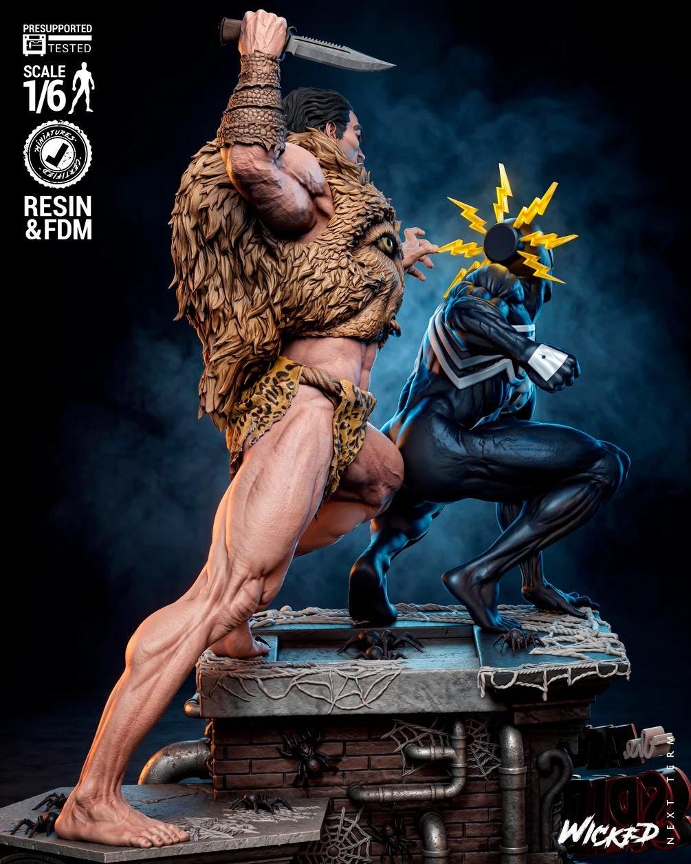Legacy Of The Hunt - Comic Hero Villian Diorma The Last Hunt Kraven The Hunter Spider-man Resin Figure 16K