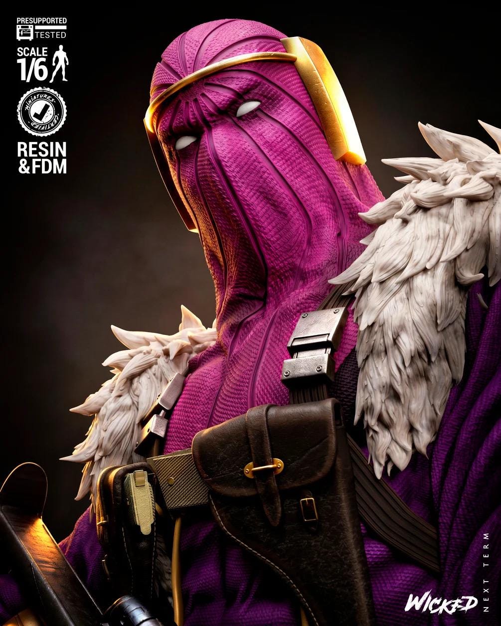 The Purple Mask - Comic Villian Hydra Baron Zemo Resin Figure 16K