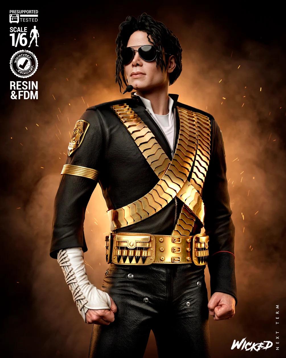 King Of Pop - Musician Superstar Michael Jackson Resin Figure 16K