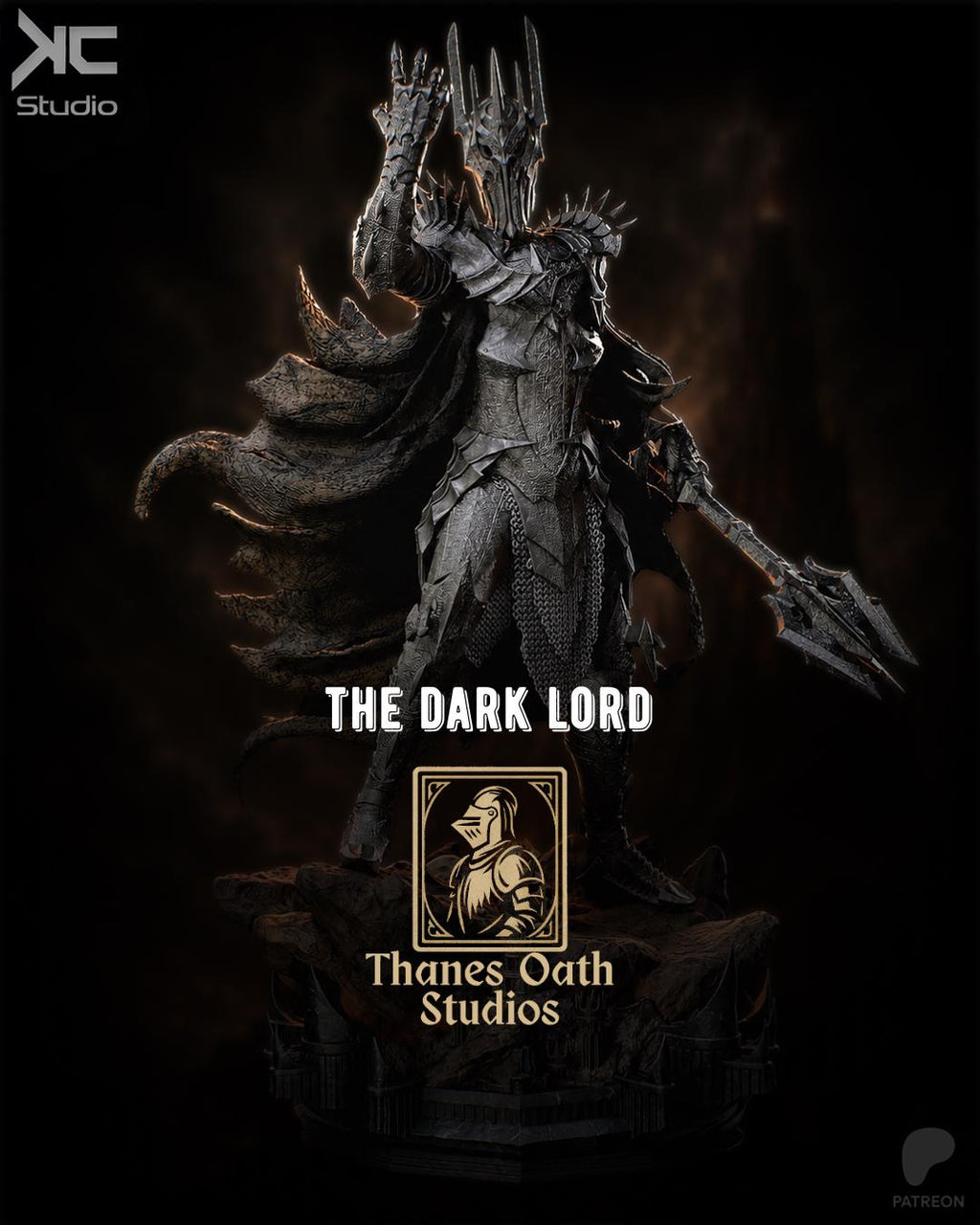 The Dark Lord - Fantasy Villian Ring Maker Sauron Resin Figure 16K