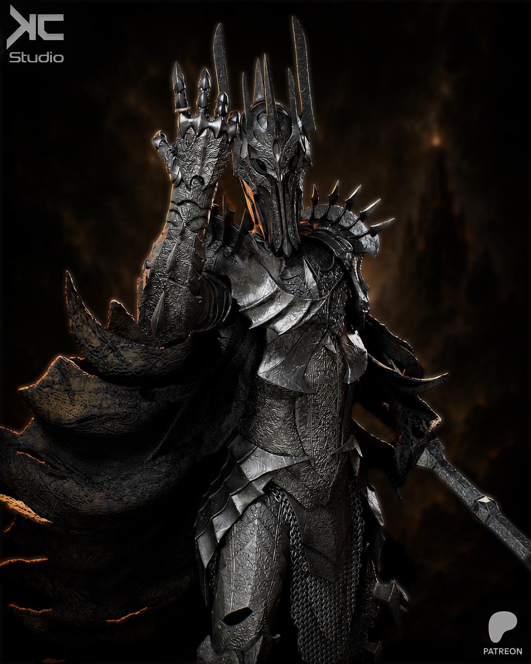 The Dark Lord - Fantasy Villian Ring Maker Sauron Resin Figure 16K