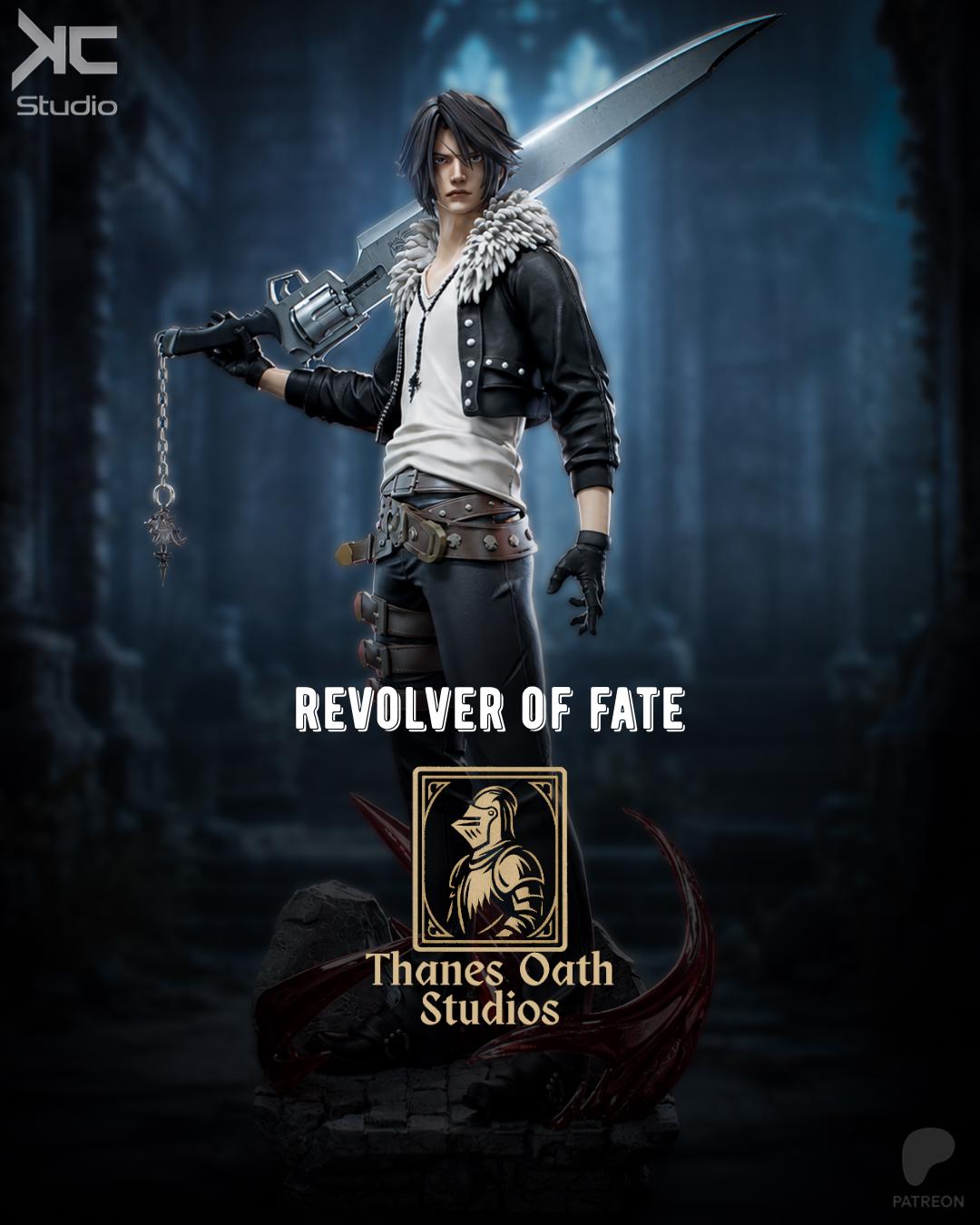 Revolver Of Fate - Fantasy JRPG Squall Leonhart Resin Figure 16K