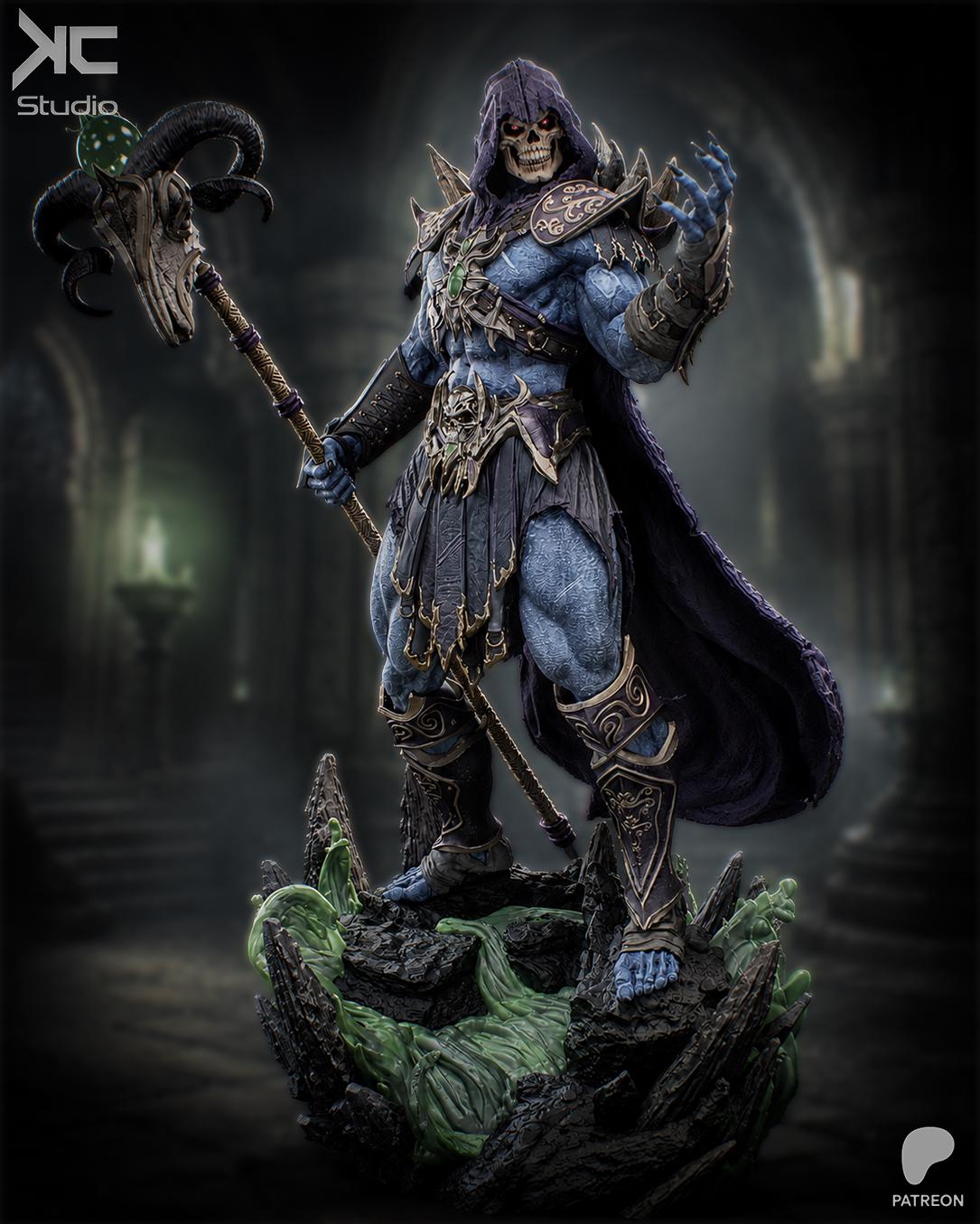 Master Of Havoc - Snake Mountain Villain Fantasy Skeletor Resin Figure 16K