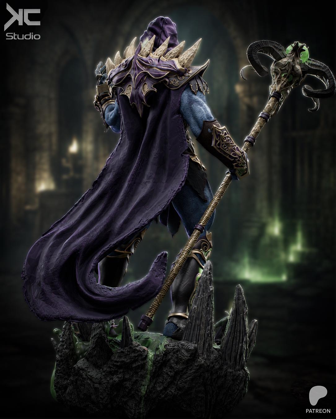 Master Of Havoc - Snake Mountain Villain Fantasy Skeletor Resin Figure 16K