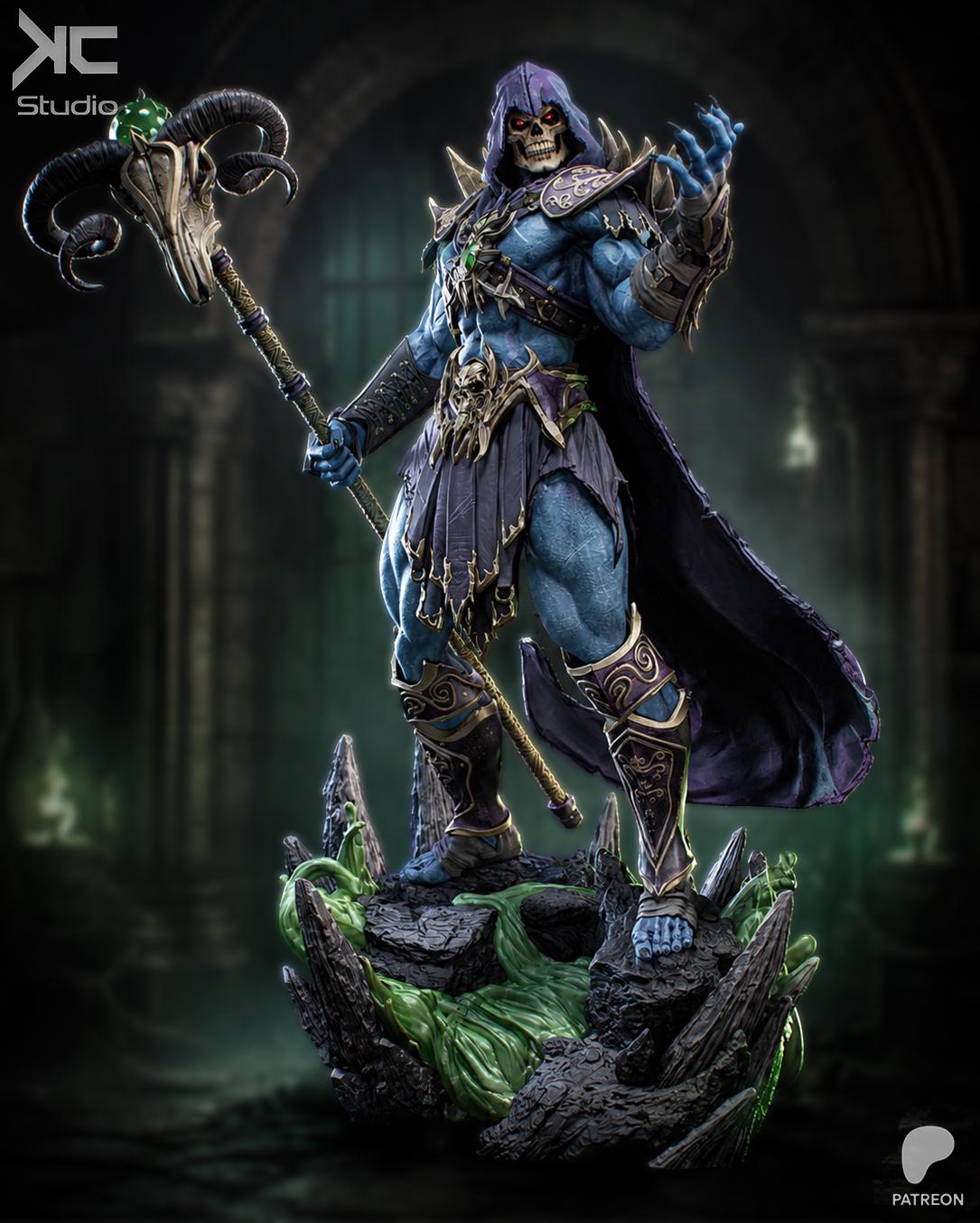 Master Of Havoc - Snake Mountain Villain Fantasy Skeletor Resin Figure 16K