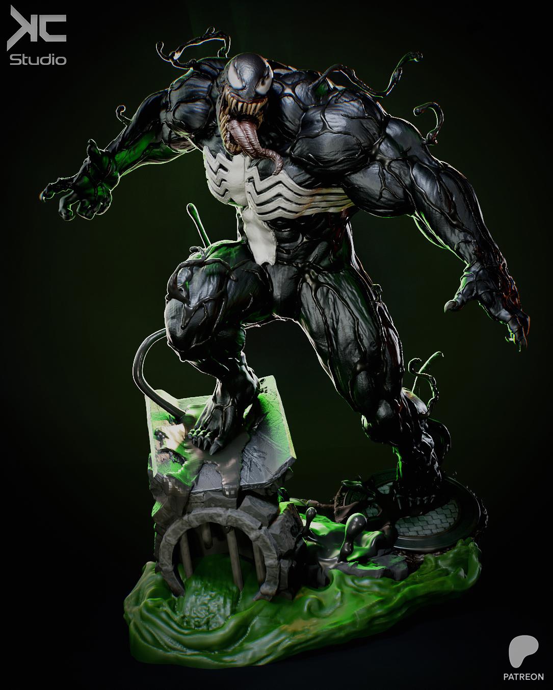 Perfect Host - Comic Alien Villian Symbiote Venom Resin Figure 16K