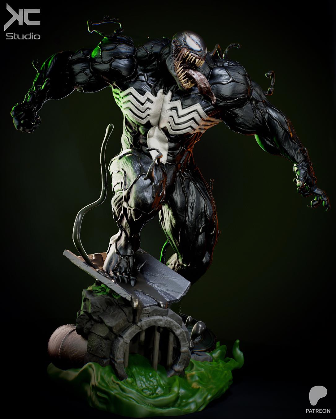 Perfect Host - Comic Alien Villian Symbiote Venom Resin Figure 16K