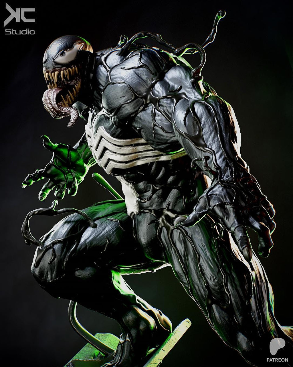 Perfect Host - Comic Alien Villian Symbiote Venom Resin Figure 16K