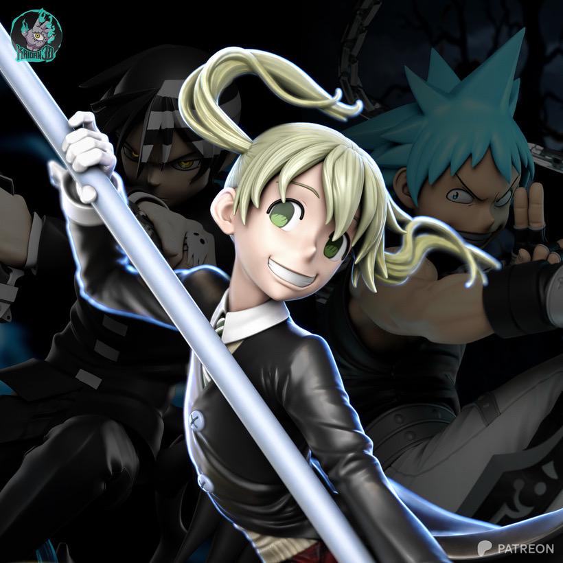 Meister Of Souls - Gothic Anime Scythe Wielder Maka Albarn Resin Figure 16K