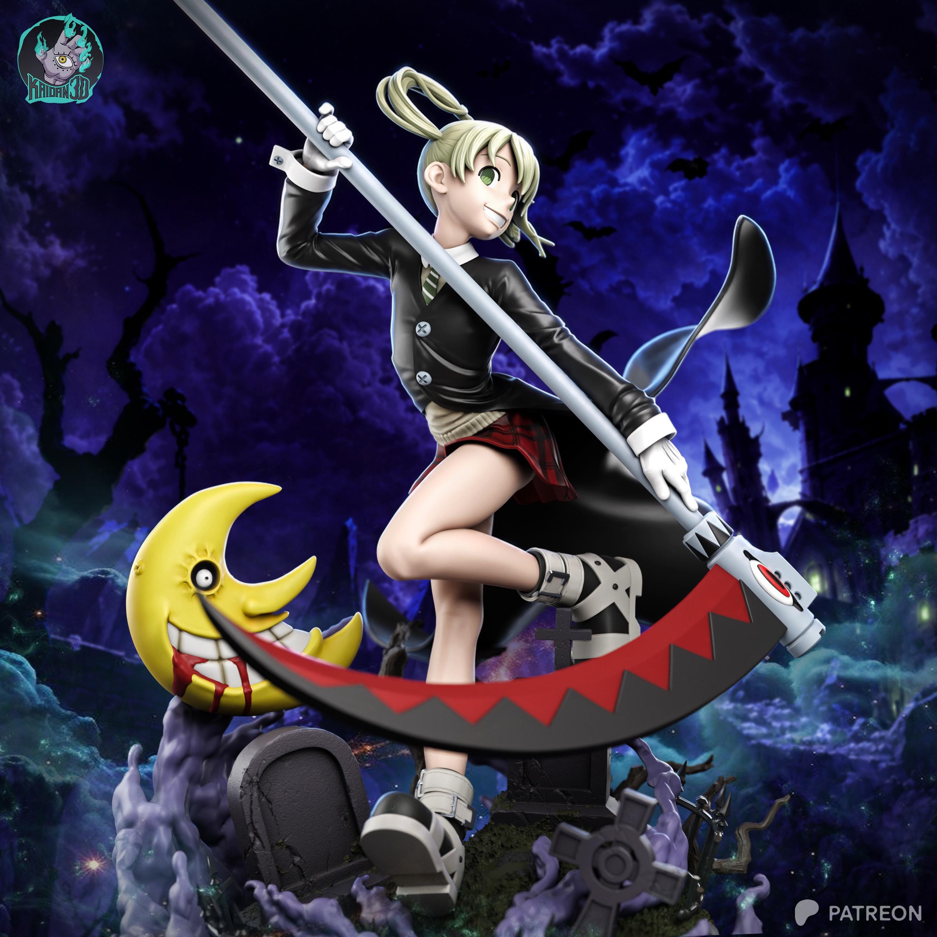 Meister Of Souls - Gothic Anime Scythe Wielder Maka Albarn Resin Figure 16K