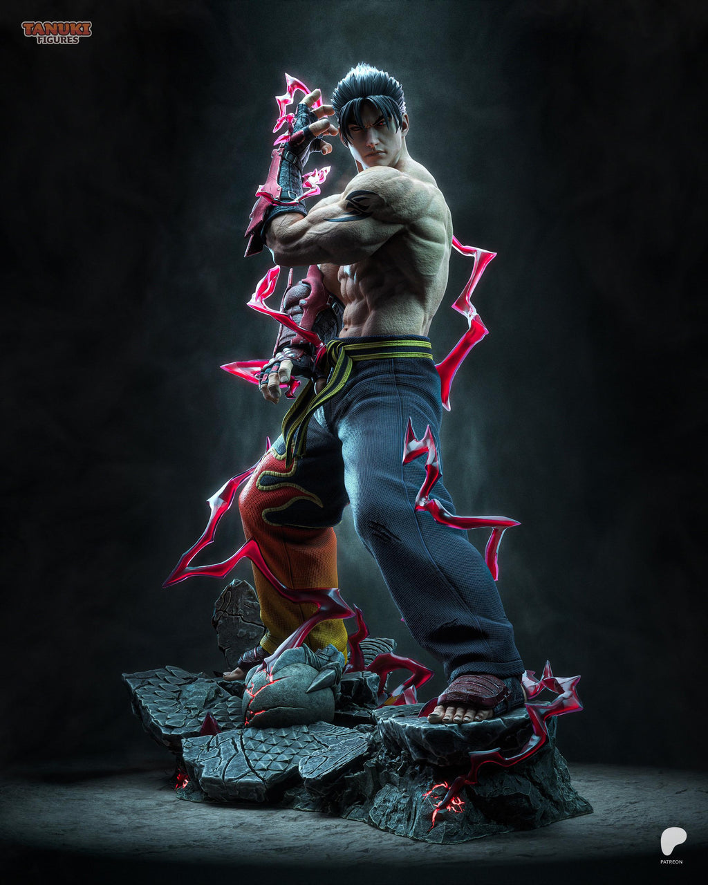 Heir Of The Devil Gene - Martial Artist Dark Fighter Jin Kazama Resin Figure 16K
