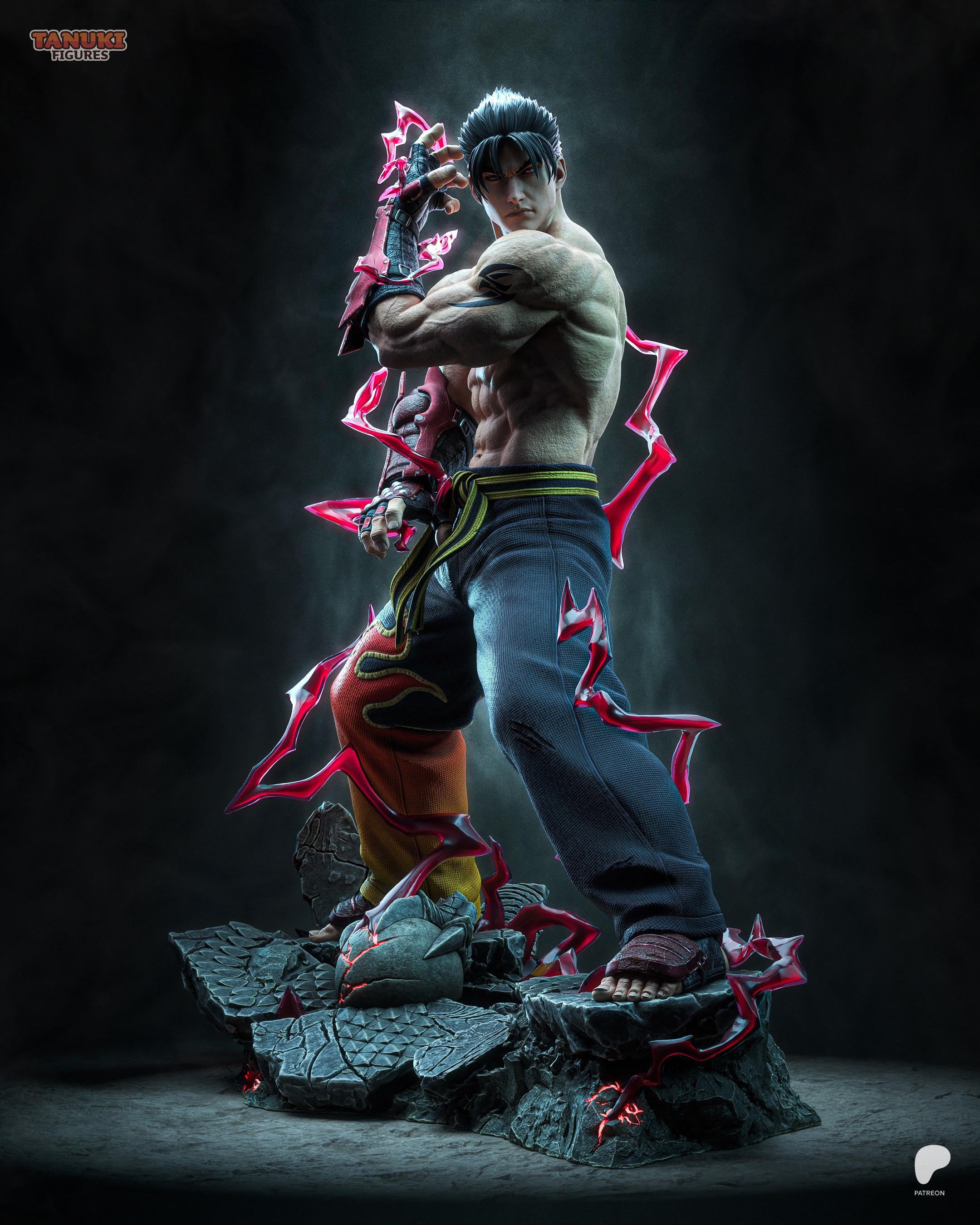 Heir Of The Devil Gene - Martial Artist Dark Fighter Jin Kazama Resin Figure 16K