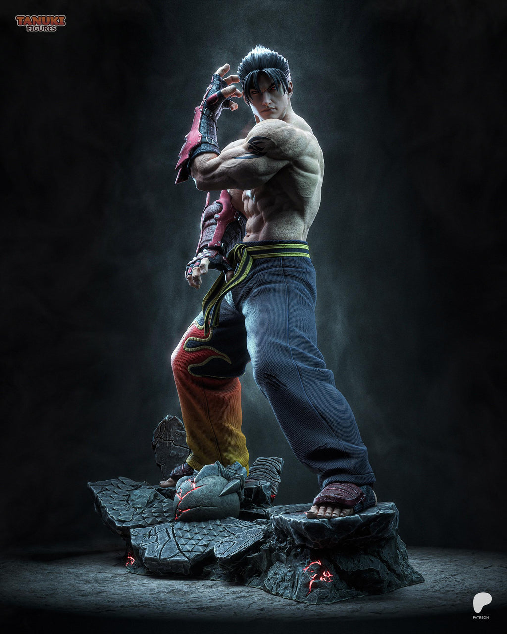 Heir Of The Devil Gene - Martial Artist Dark Fighter Jin Kazama Resin Figure 16K