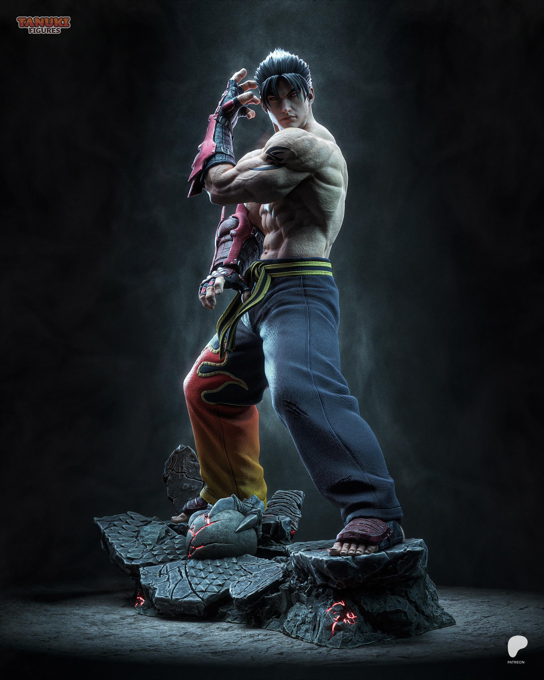 Heir Of The Devil Gene - Martial Artist Dark Fighter Jin Kazama Resin Figure 16K