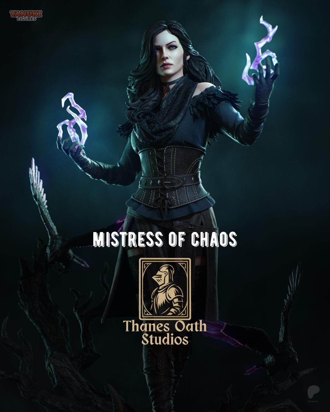 Mistress Of Chaos - Arcane Sorcerer Dark Fantasy Yennefer Of Vengerberg Resin Figure 16K