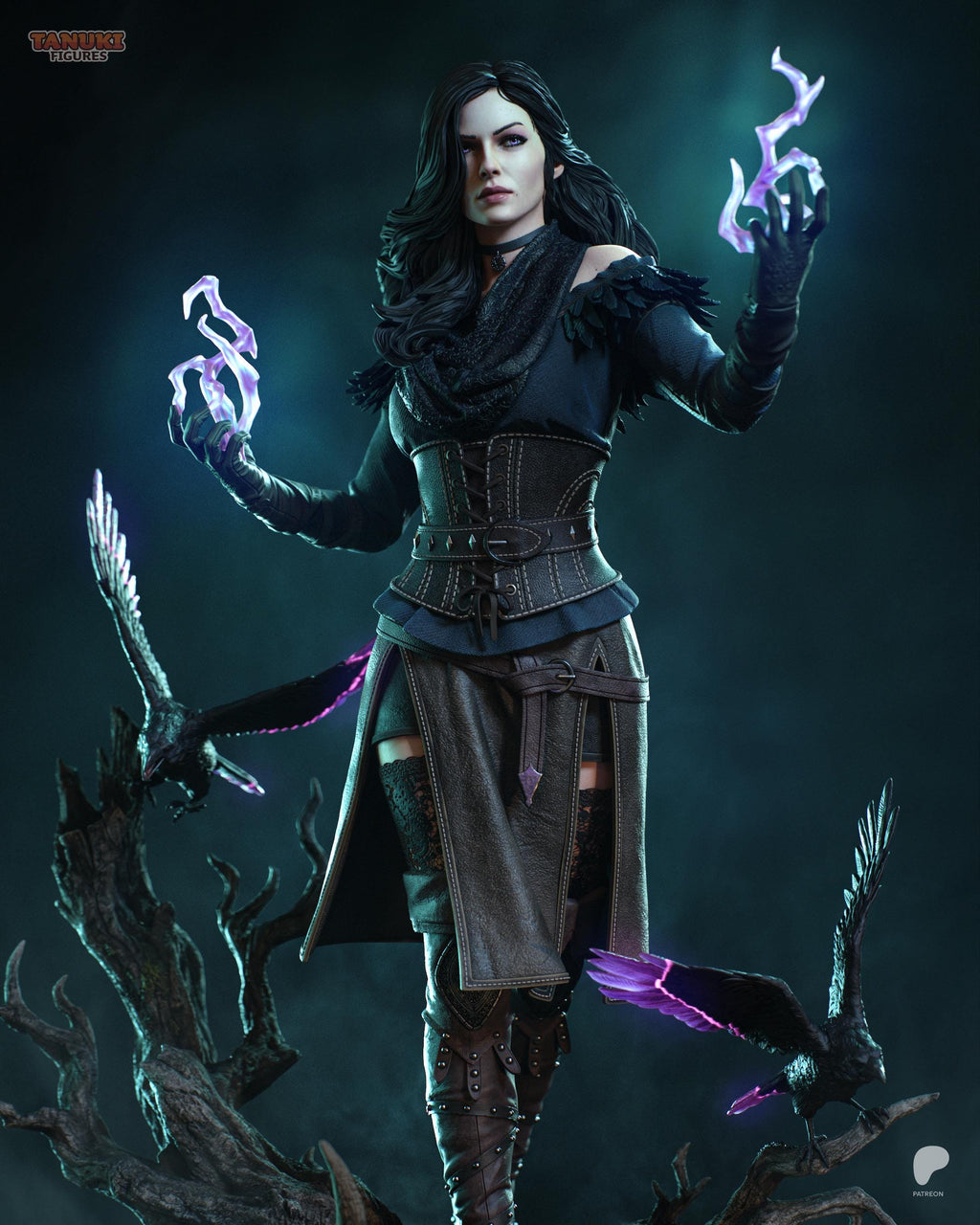 Mistress Of Chaos - Arcane Sorcerer Dark Fantasy Yennefer Of Vengerberg Resin Figure 16K