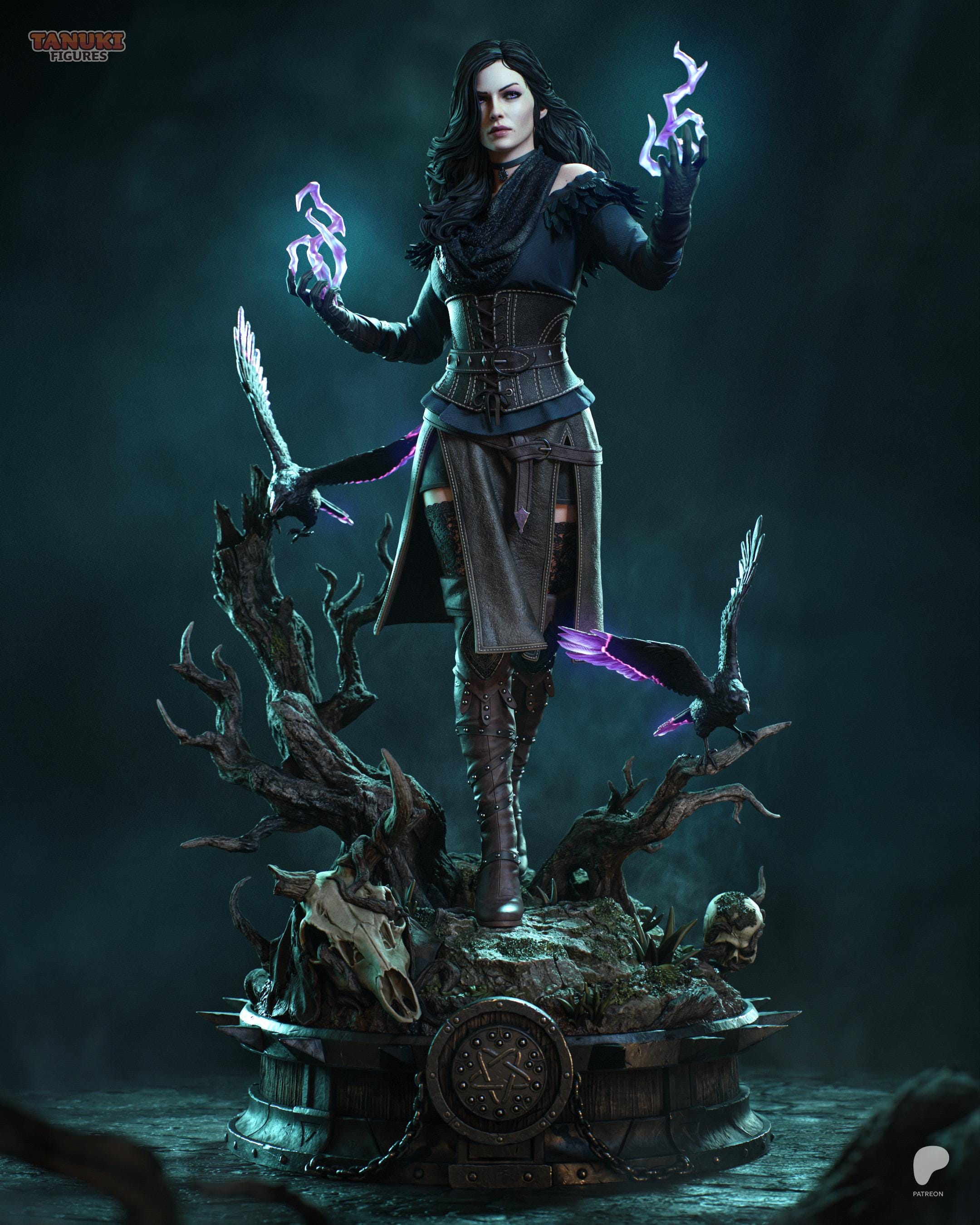 Mistress Of Chaos - Arcane Sorcerer Dark Fantasy Yennefer Of Vengerberg Resin Figure 16K