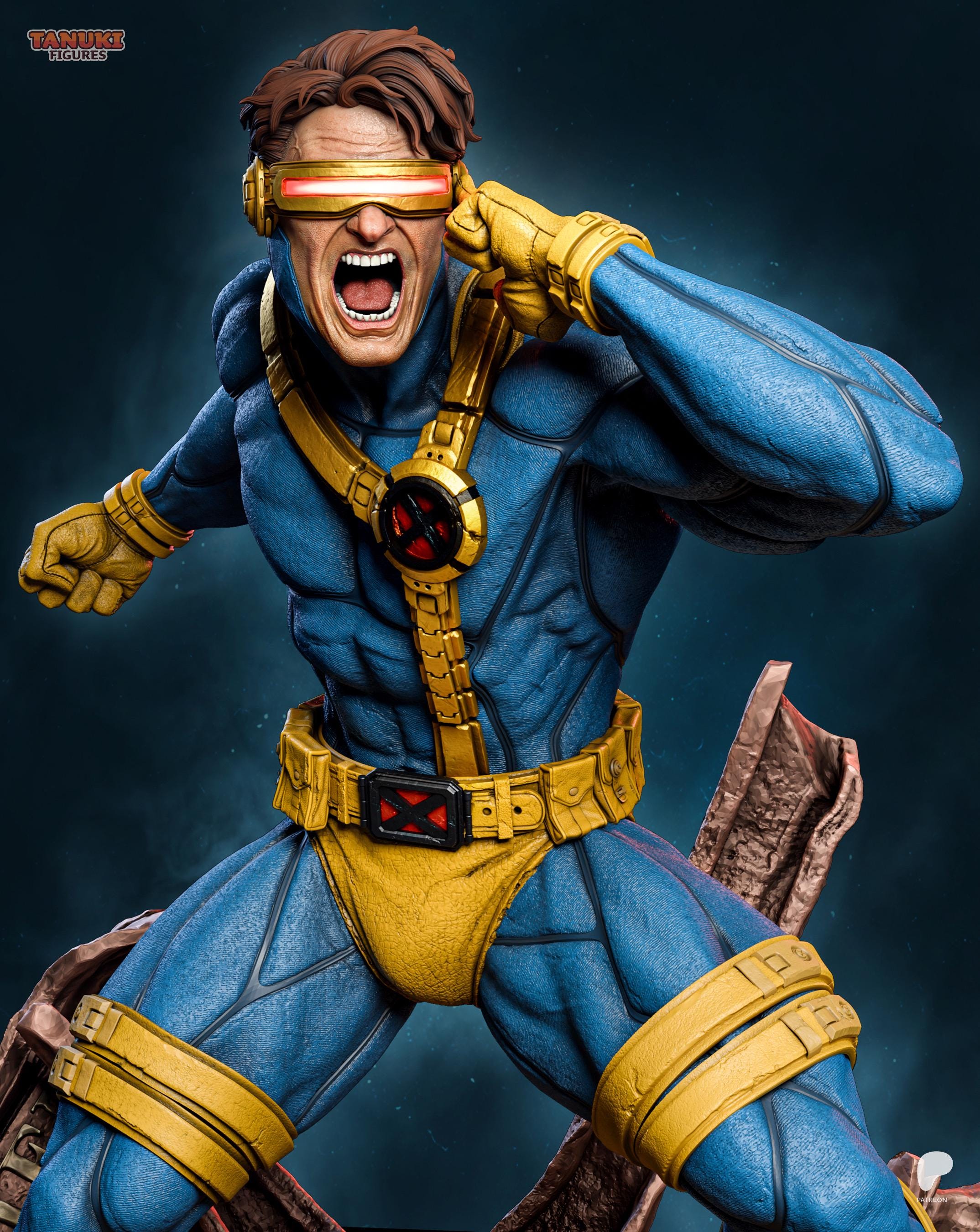 Optic Fury - Comic Mutant Leader Cyclops X-Men Resin Figure 16K