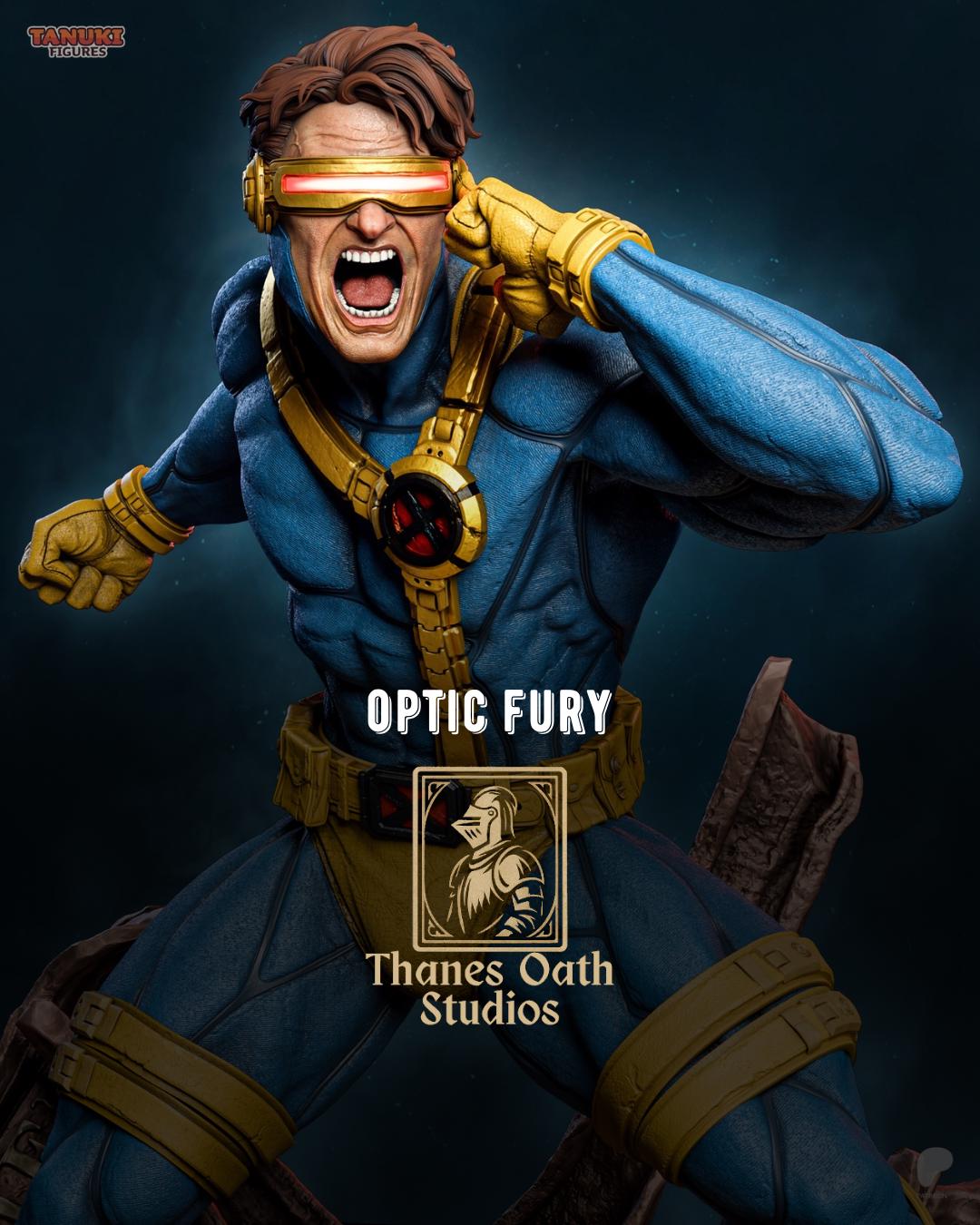 Optic Fury - Comic Mutant Leader Cyclops X-Men Resin Figure 16K