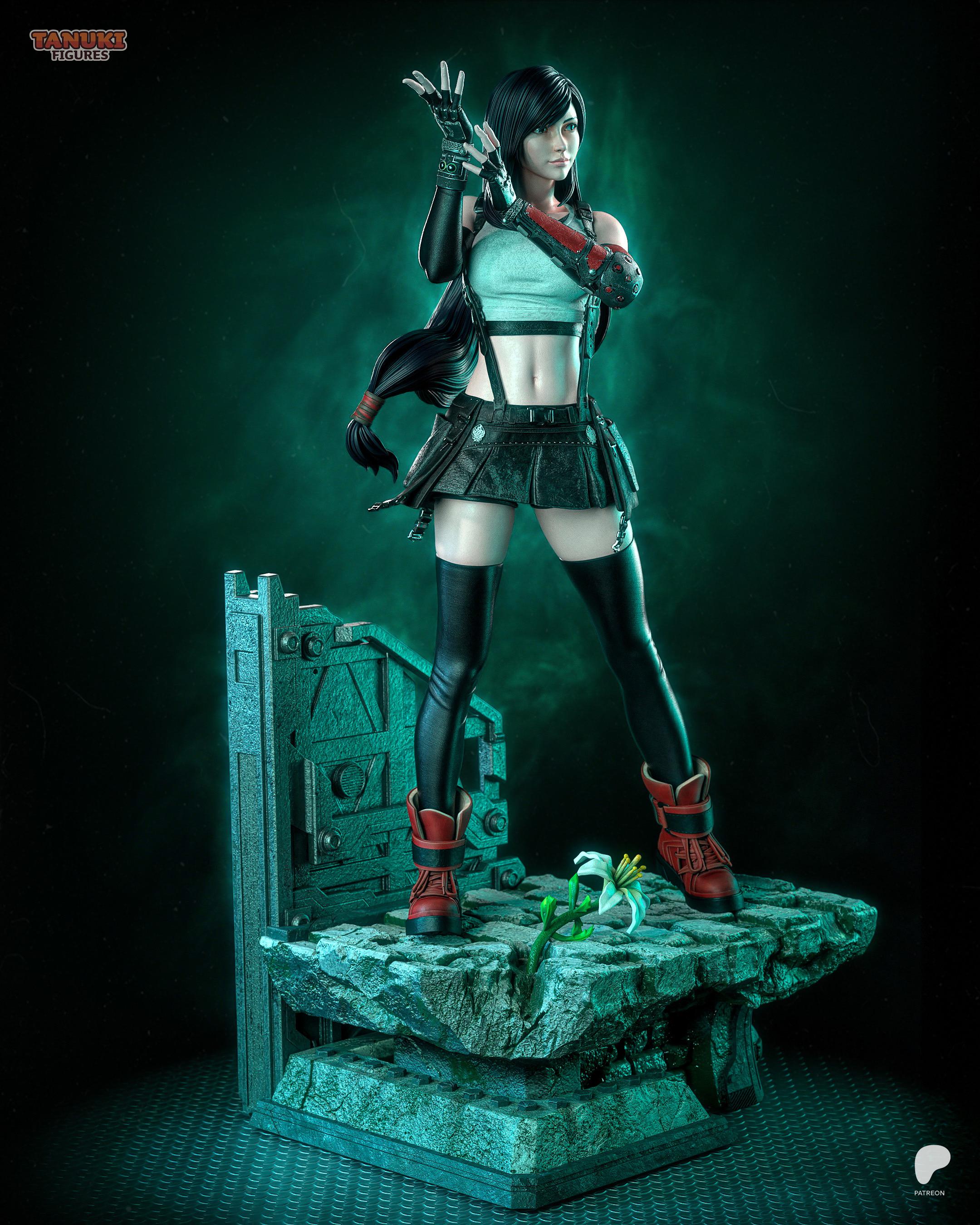 Heart Of Avalanche - Fantasy Elegant Martial Artist Tifa Lockhart Resin Figure 16K