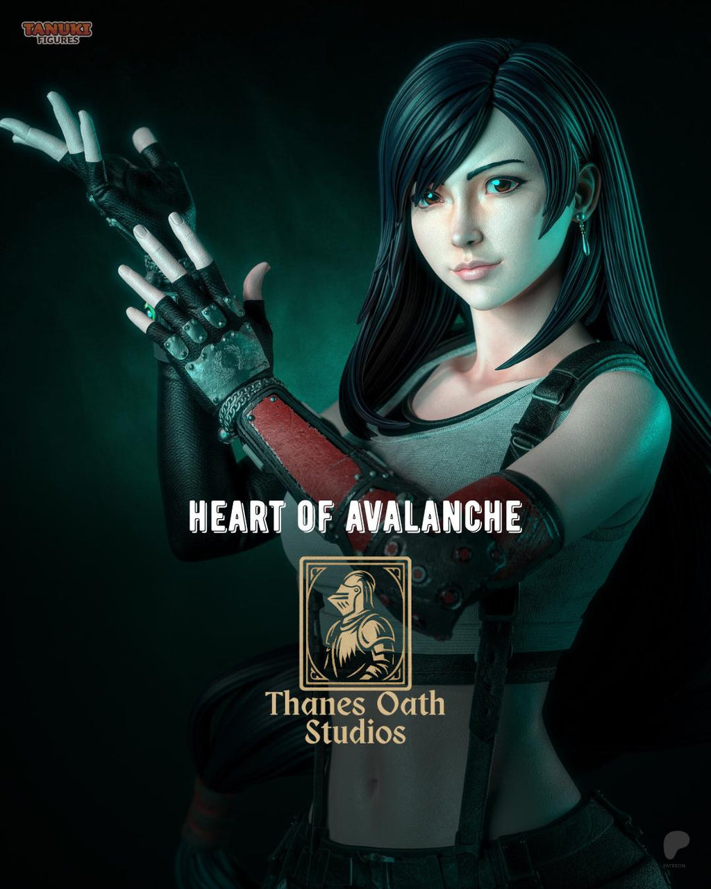 Heart Of Avalanche - Fantasy Elegant Martial Artist Tifa Lockhart Resin Figure 16K