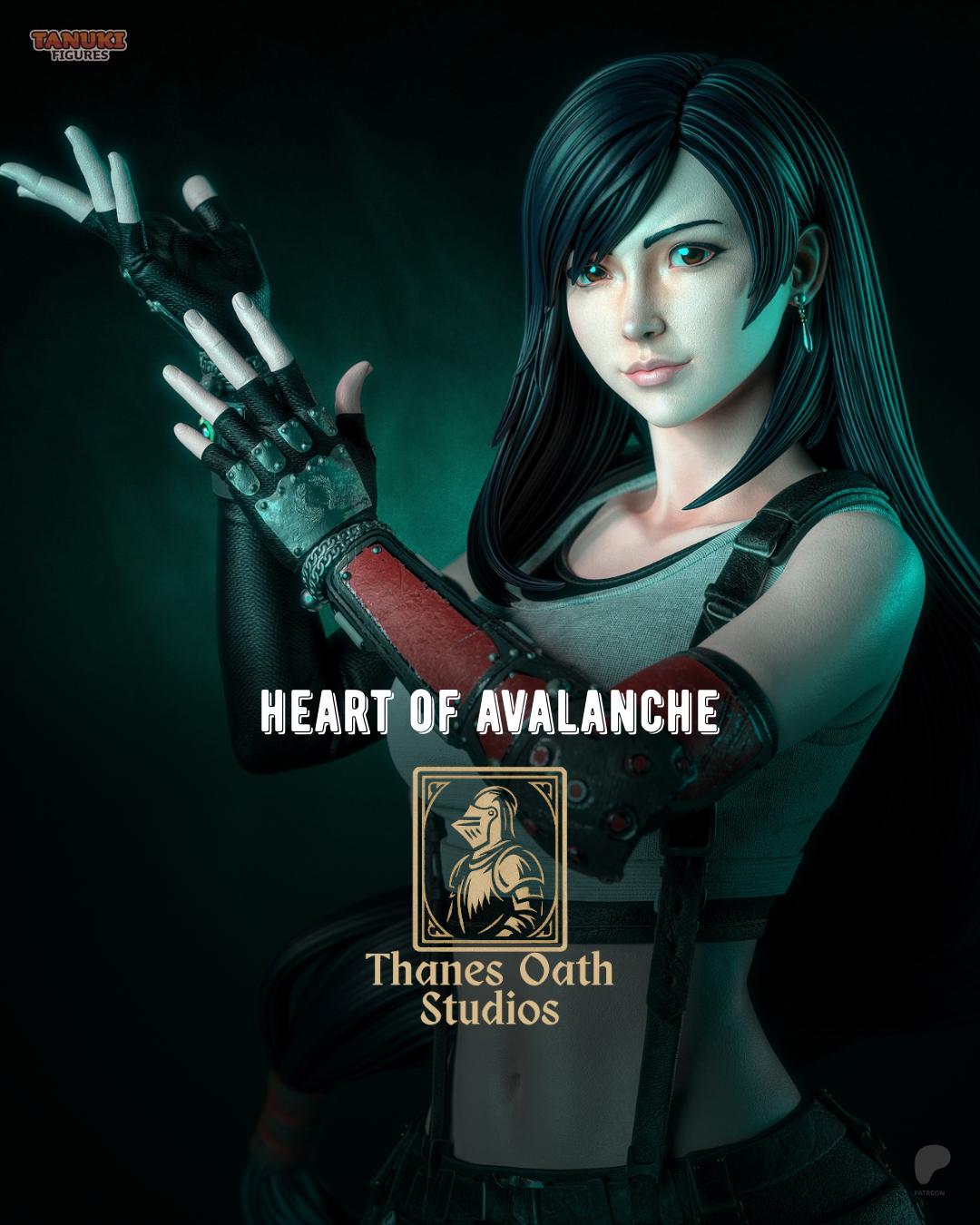 Heart Of Avalanche - Fantasy Elegant Martial Artist Tifa Lockhart Resin Figure 16K