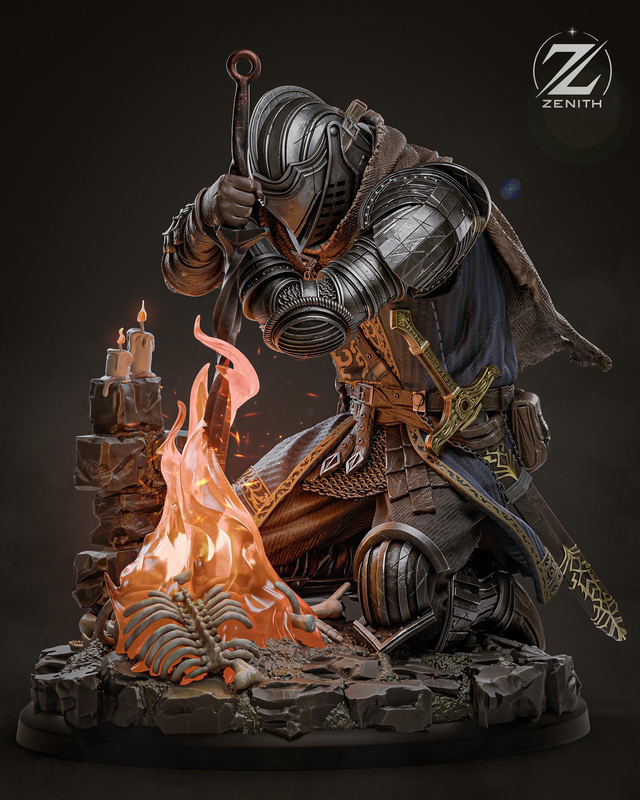 Lord Of Cinders - Dark Fantasy Medieval Hero Dark Souls Resin Figure 16K