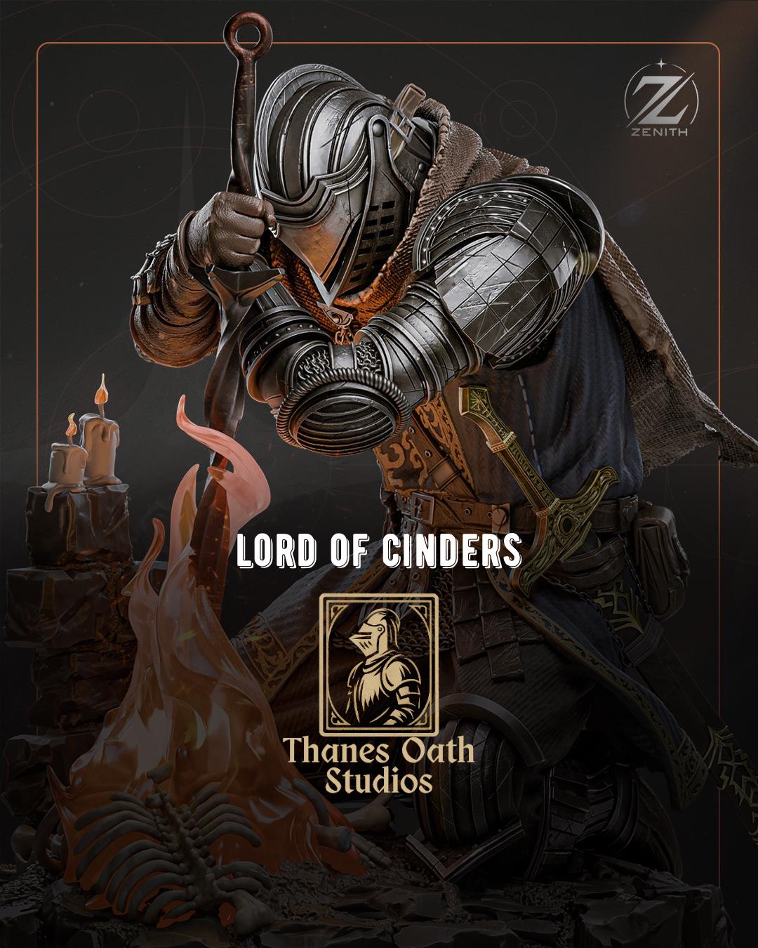 Lord Of Cinders - Dark Fantasy Medieval Hero Dark Souls Resin Figure 16K