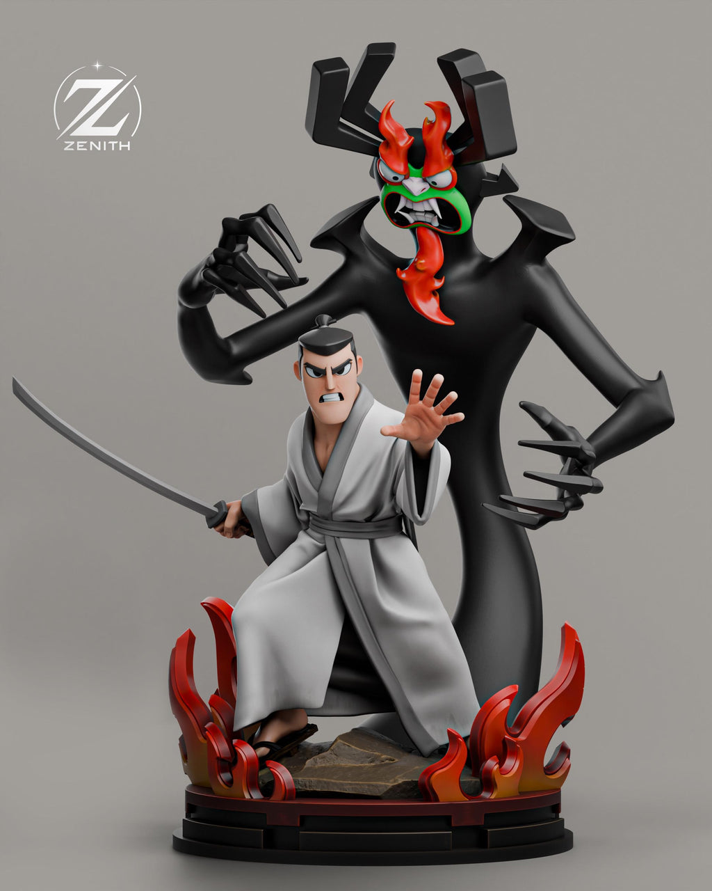 Honourbound Warrior - Stoic Disciplined Elegant Samurai Jack Resin Figure 16K